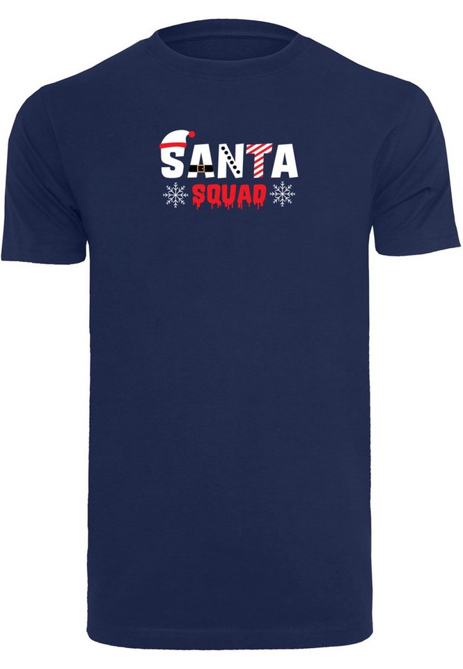 Merchcode T-Shirt Merchcode Herren Santa Squad T-Shirt Round Neck (1-tlg) von Merchcode