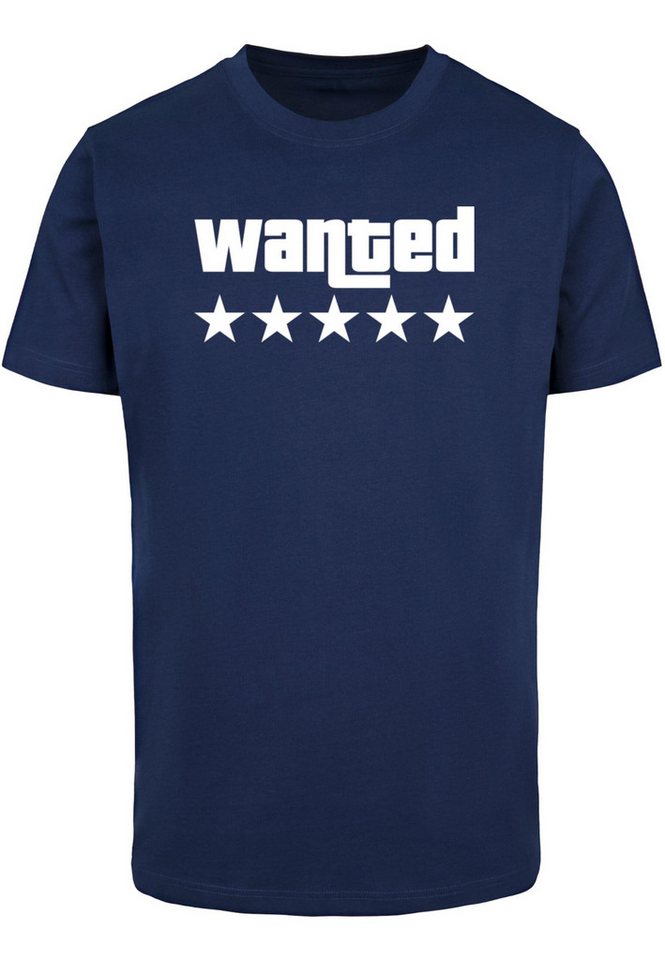 Merchcode T-Shirt Merchcode Herren Wanted T-Shirt Round Neck (1-tlg) von Merchcode