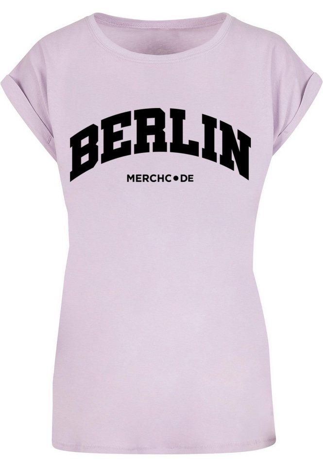 Merchcode T-Shirt Merchcode Damen Ladies Berlin Wording - T-Shirt (1-tlg) von Merchcode