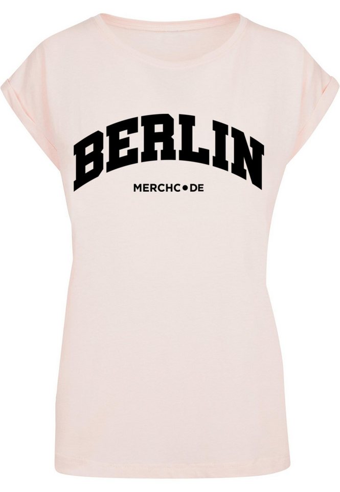 Merchcode T-Shirt Merchcode Damen Ladies Berlin Wording - T-Shirt (1-tlg) von Merchcode