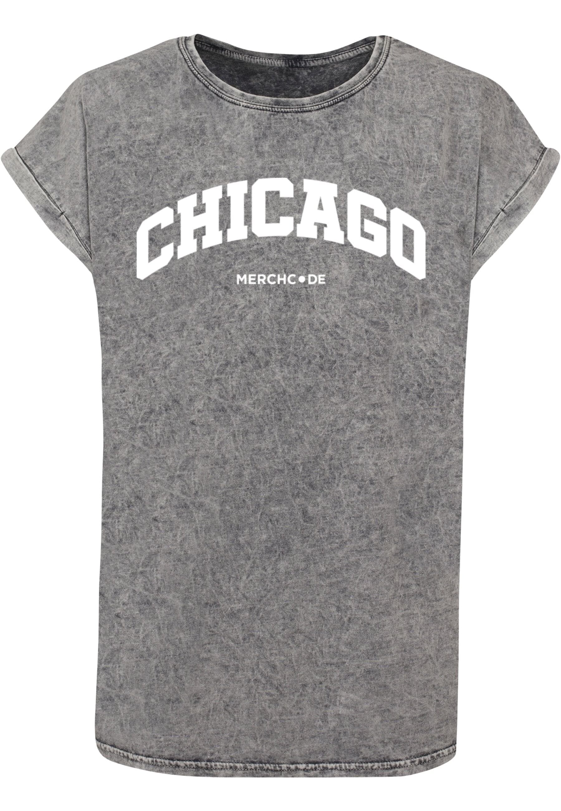 Merchcode T-Shirt "Merchcode Damen Ladies Chicago Wording - Acid Washed T-Shirt", (1 tlg.) Merchcode T-Shirt "Merchcode Damen Ladies Chicago Wording - Acid Washed T-Shirt", (1 tlg.) von Merchcode