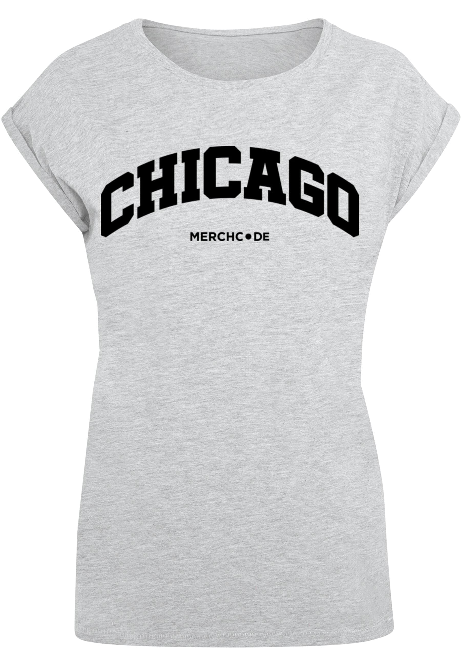 Merchcode T-Shirt "Merchcode Damen Ladies Chicago Wording - T-Shirt", 1 Stk. von Merchcode