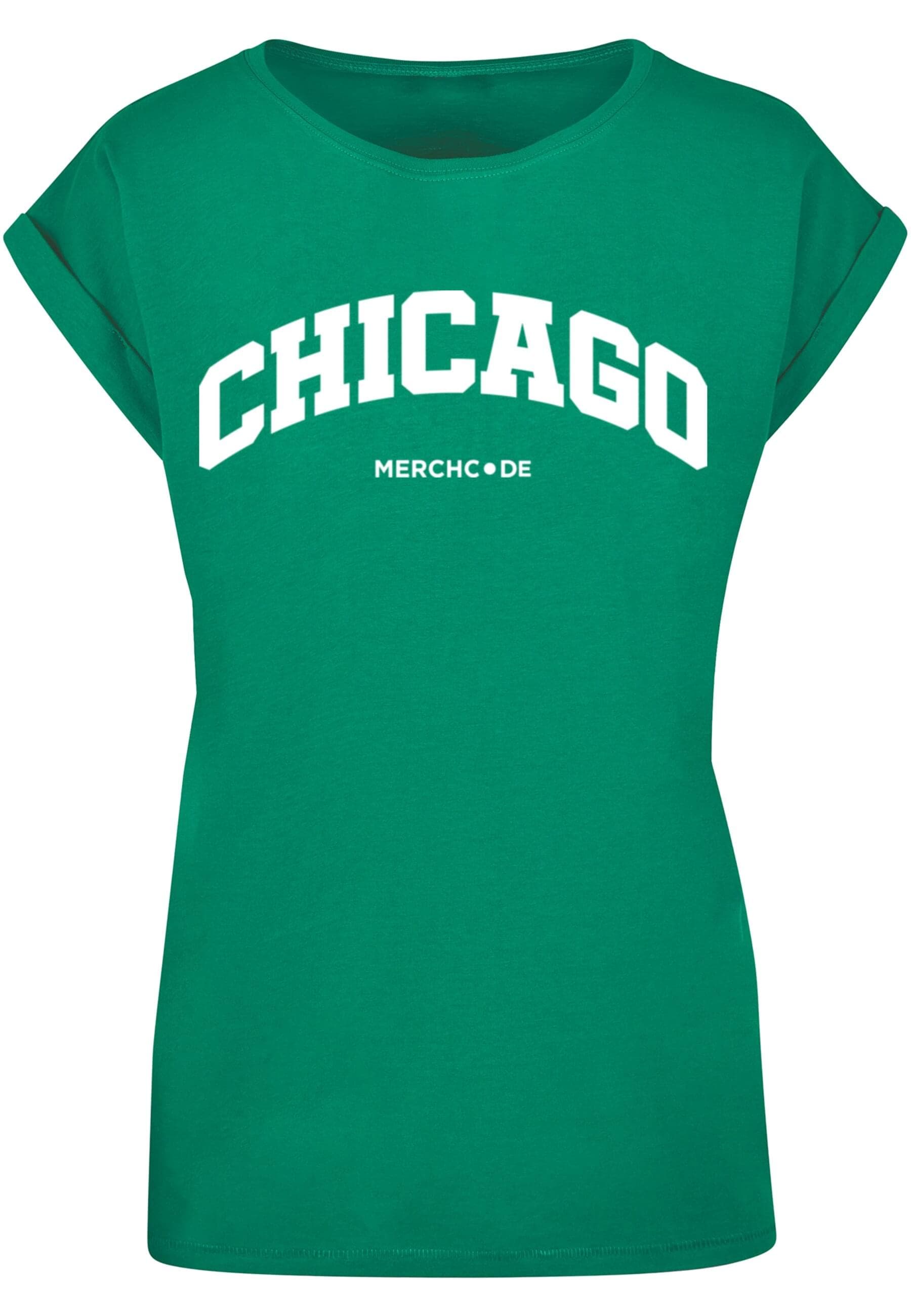 Merchcode T-Shirt "Merchcode Damen Ladies Chicago Wording - T-Shirt", 1 Stk. von Merchcode