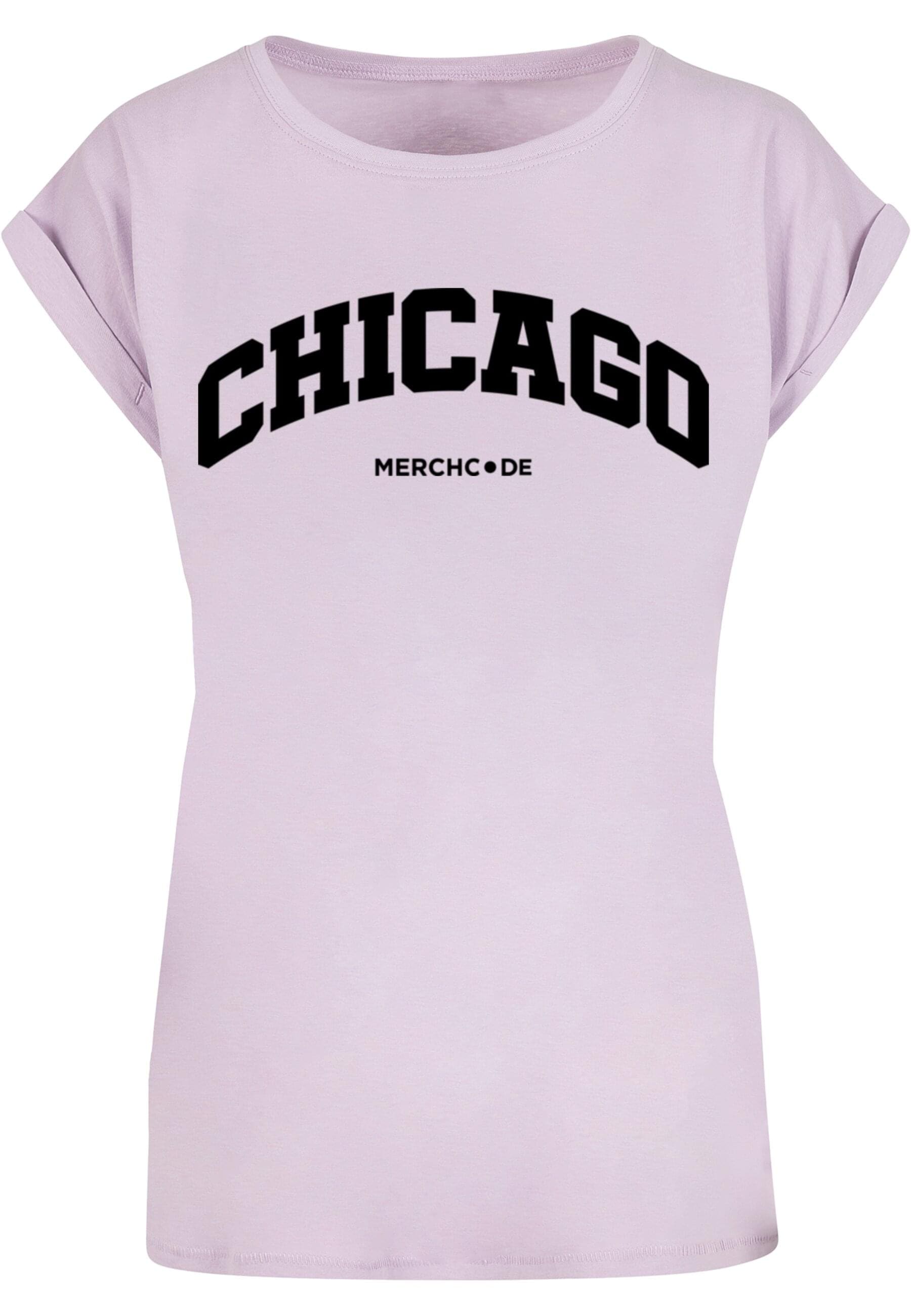 Merchcode T-Shirt "Merchcode Damen Ladies Chicago Wording - T-Shirt", 1 Stk. von Merchcode
