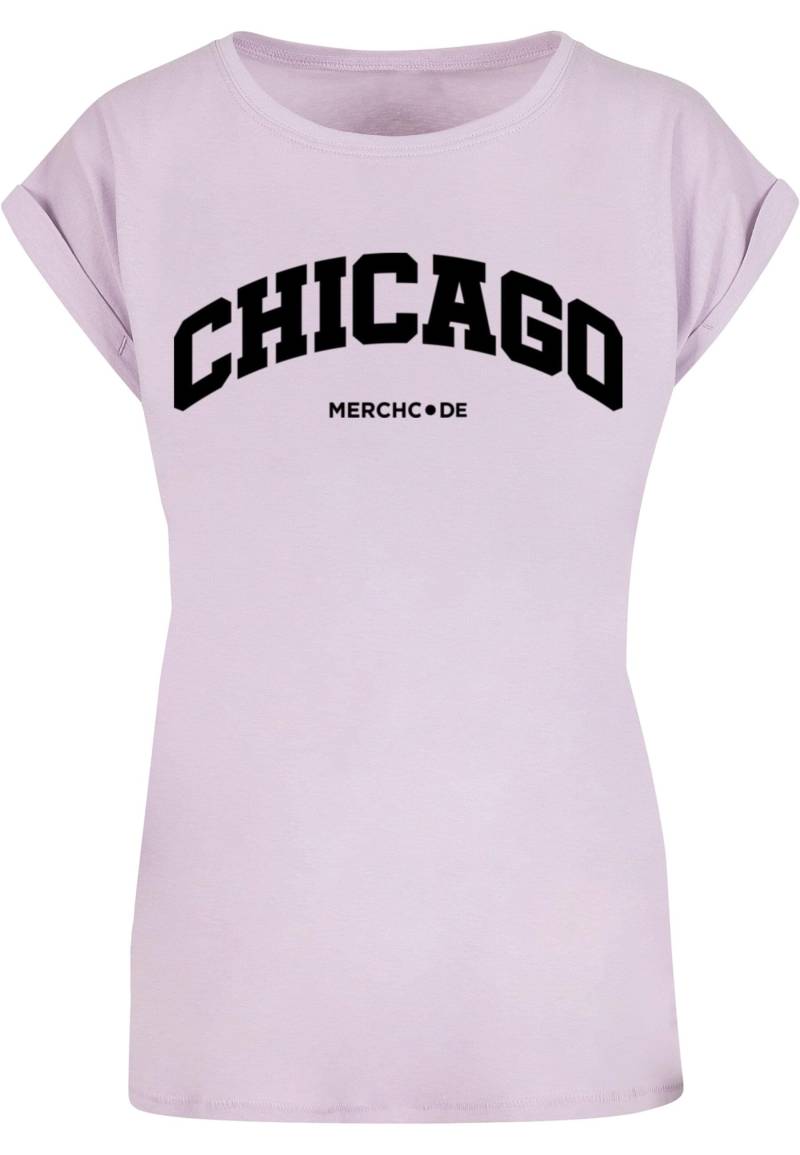 Merchcode T-Shirt "Merchcode Damen Ladies Chicago Wording - T-Shirt", 1 Stk. von Merchcode