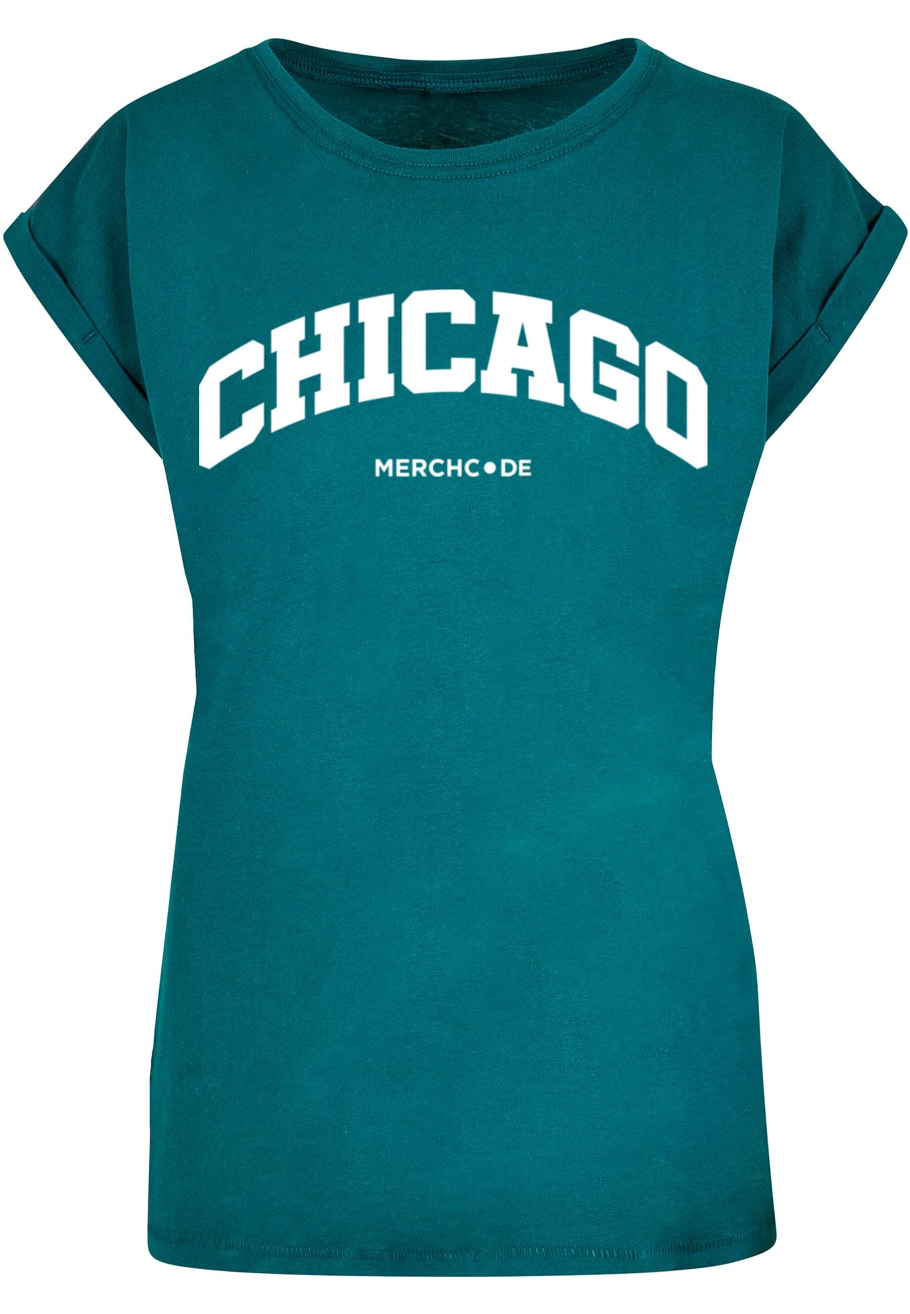 Merchcode T-Shirt "Merchcode Damen Ladies Chicago Wording - T-Shirt", 1 Stk. von Merchcode