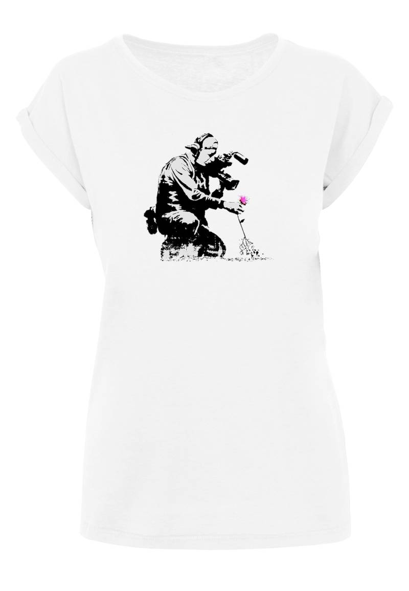 Merchcode T-Shirt "Merchcode Damen Ladies Flower Puller T-Shirt", (1 tlg.) von Merchcode