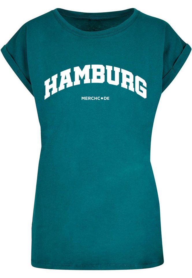 Merchcode T-Shirt Merchcode Damen Ladies Hamburg Wording - T-Shirt (1-tlg) von Merchcode
