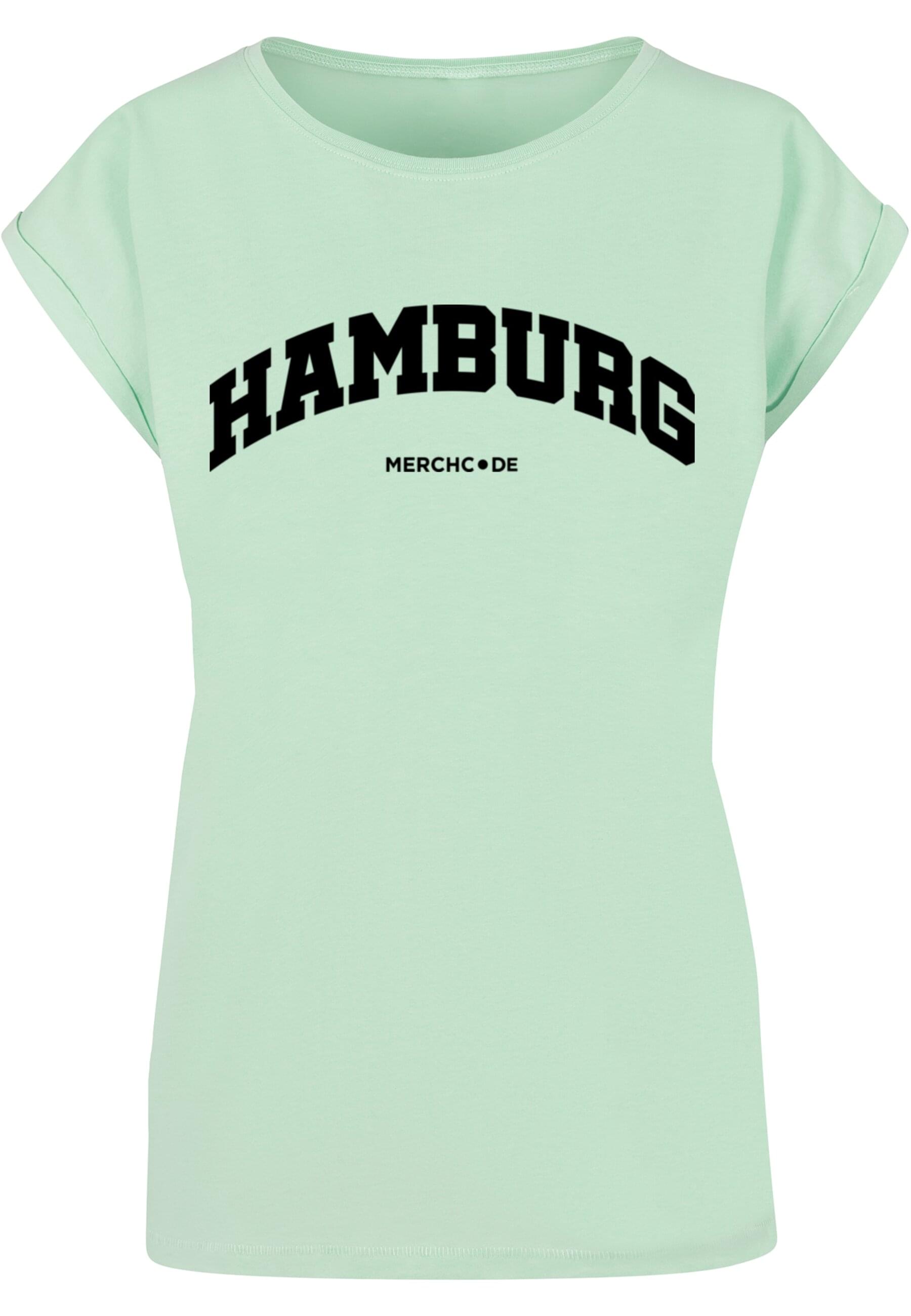 Merchcode T-Shirt "Merchcode Damen Ladies Hamburg Wording - T-Shirt", (1 tlg.) von Merchcode