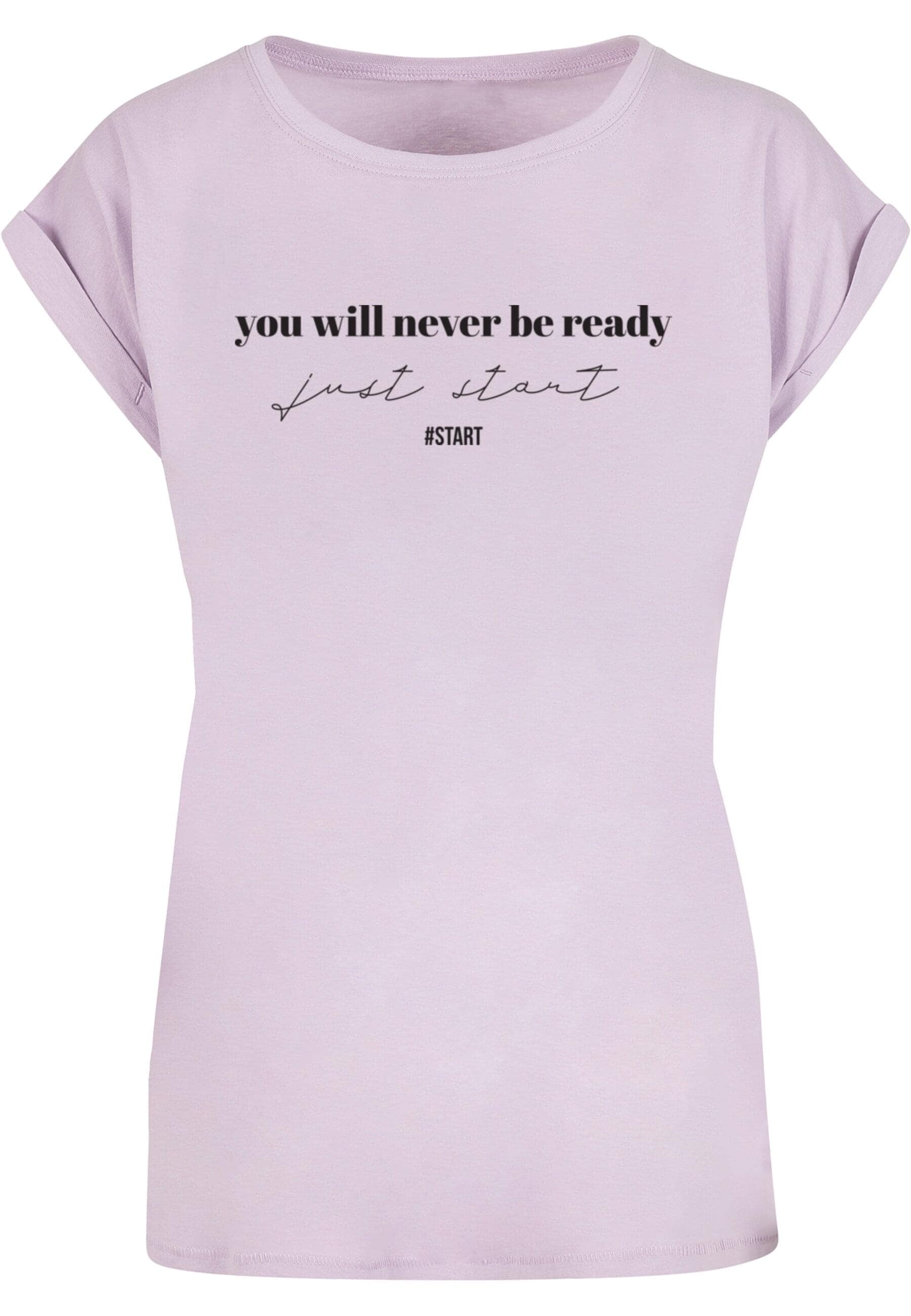 Merchcode T-Shirt "Merchcode Damen Ladies Just Start T-Shirt", (1 tlg.) von Merchcode