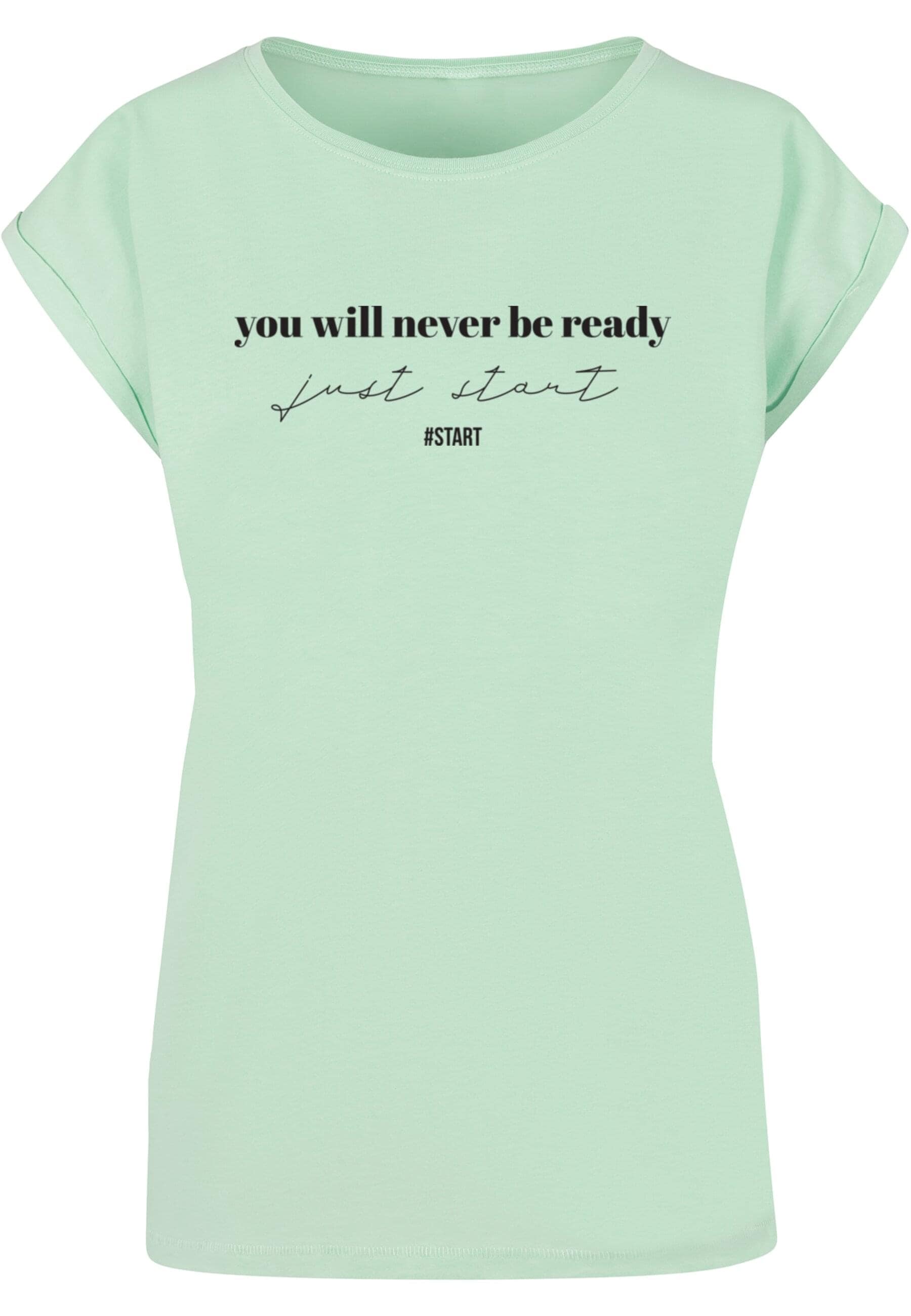 Merchcode T-Shirt "Merchcode Damen Ladies Just Start T-Shirt", (1 tlg.) von Merchcode