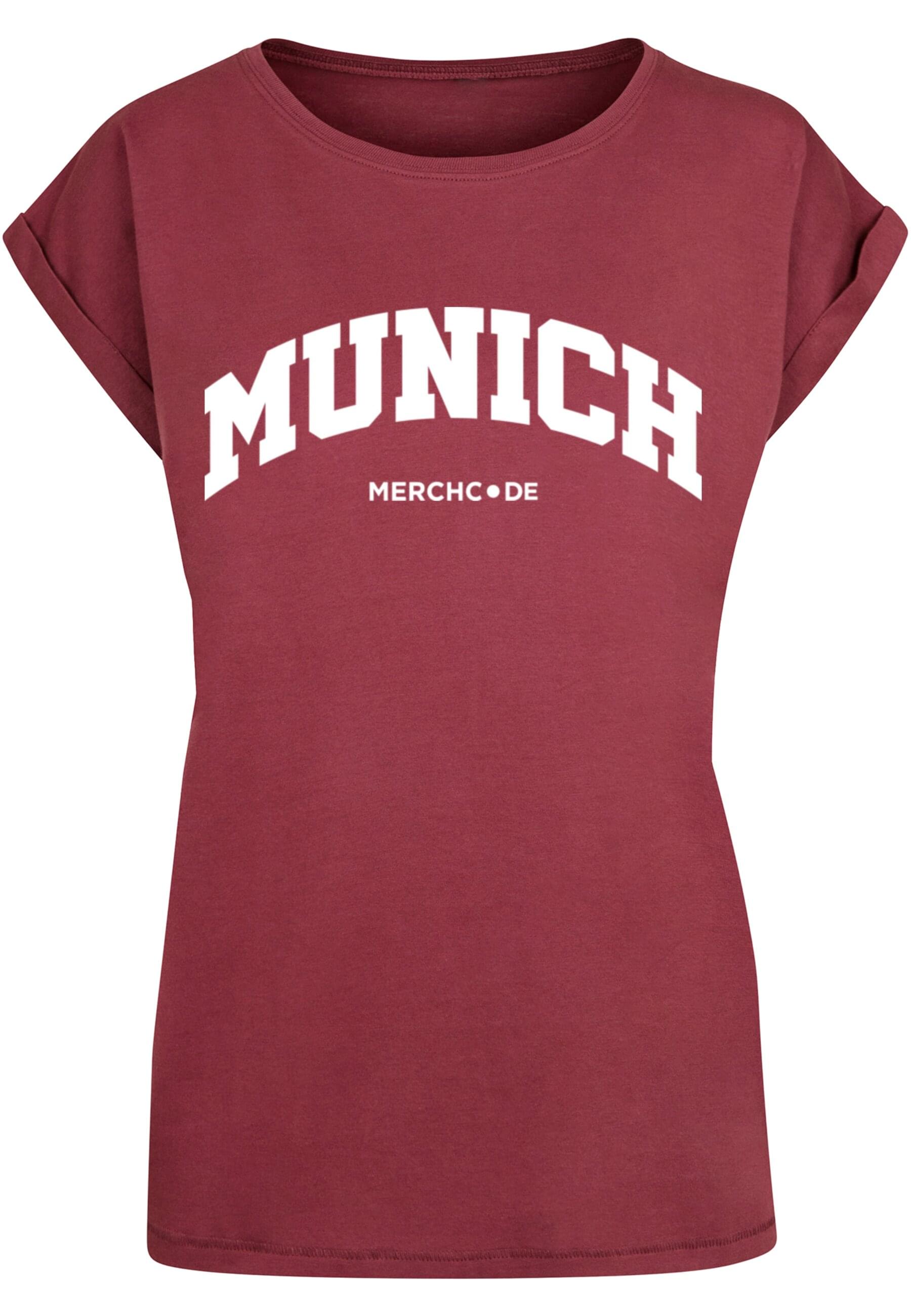 Merchcode T-Shirt "Merchcode Damen Ladies Munich Wording - T-Shirt", (1 tlg.) Merchcode T-Shirt "Merchcode Damen Ladies Munich Wording - T-Shirt", (1 tlg.) von Merchcode