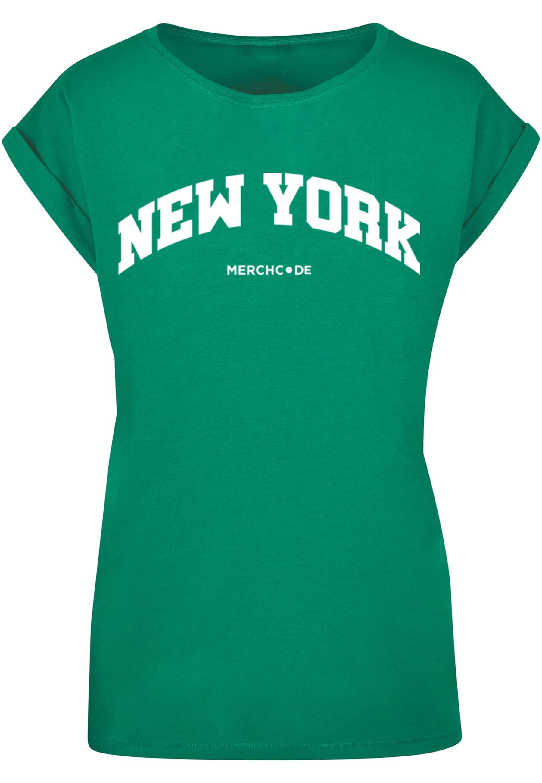 Merchcode T-Shirt "Merchcode Damen Ladies New York Wording - T-Shirt", (1 tlg.) von Merchcode