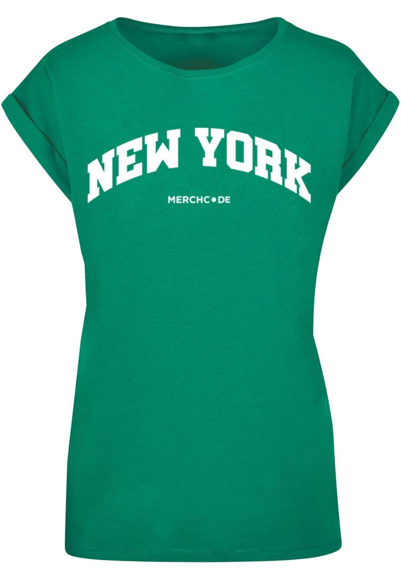 Merchcode T-Shirt "Merchcode Damen Ladies New York Wording - T-Shirt", (1 tlg.) von Merchcode