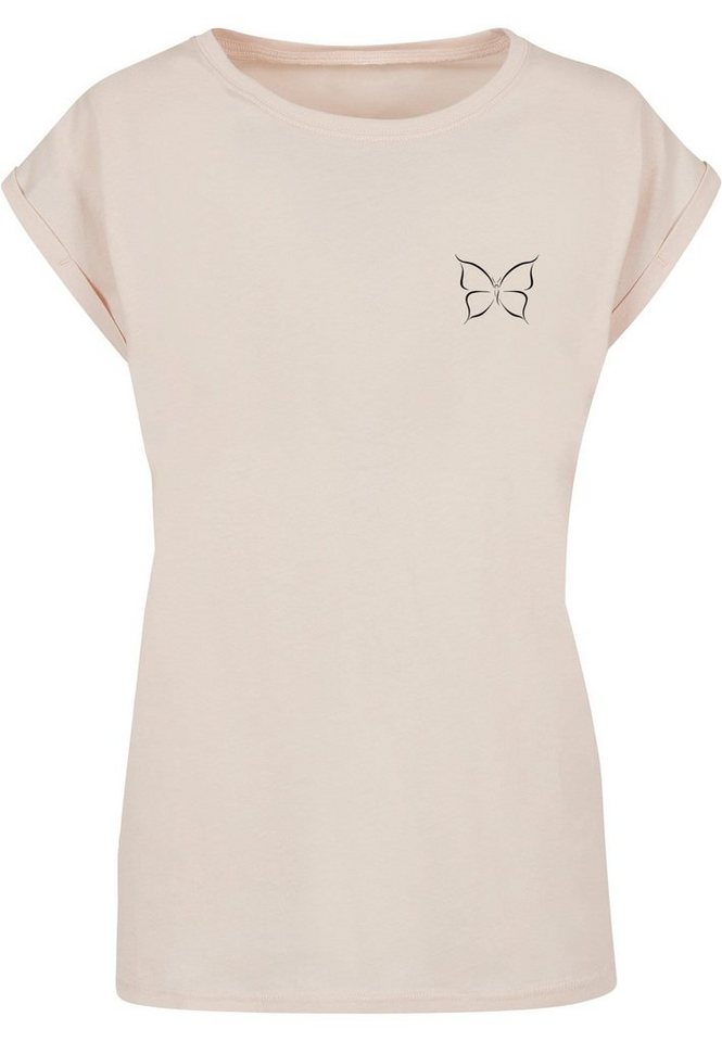 Merchcode T-Shirt Merchcode Damen Ladies Spring - Butterfly T-Shirt (1-tlg) von Merchcode