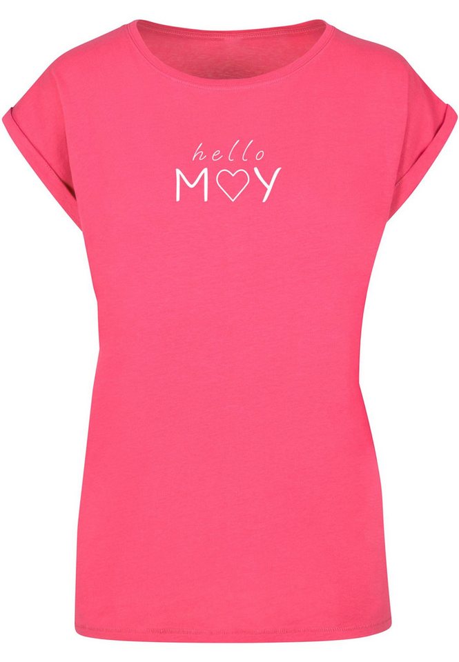 Merchcode T-Shirt Merchcode Damen Ladies Spring - Hello may T-Shirt (1-tlg) von Merchcode