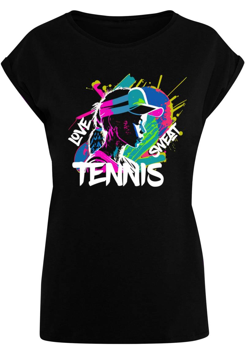 Merchcode T-Shirt "Merchcode Damen Ladies Tennis Love, Sweat - T-Shirt", (1 tlg.) von Merchcode