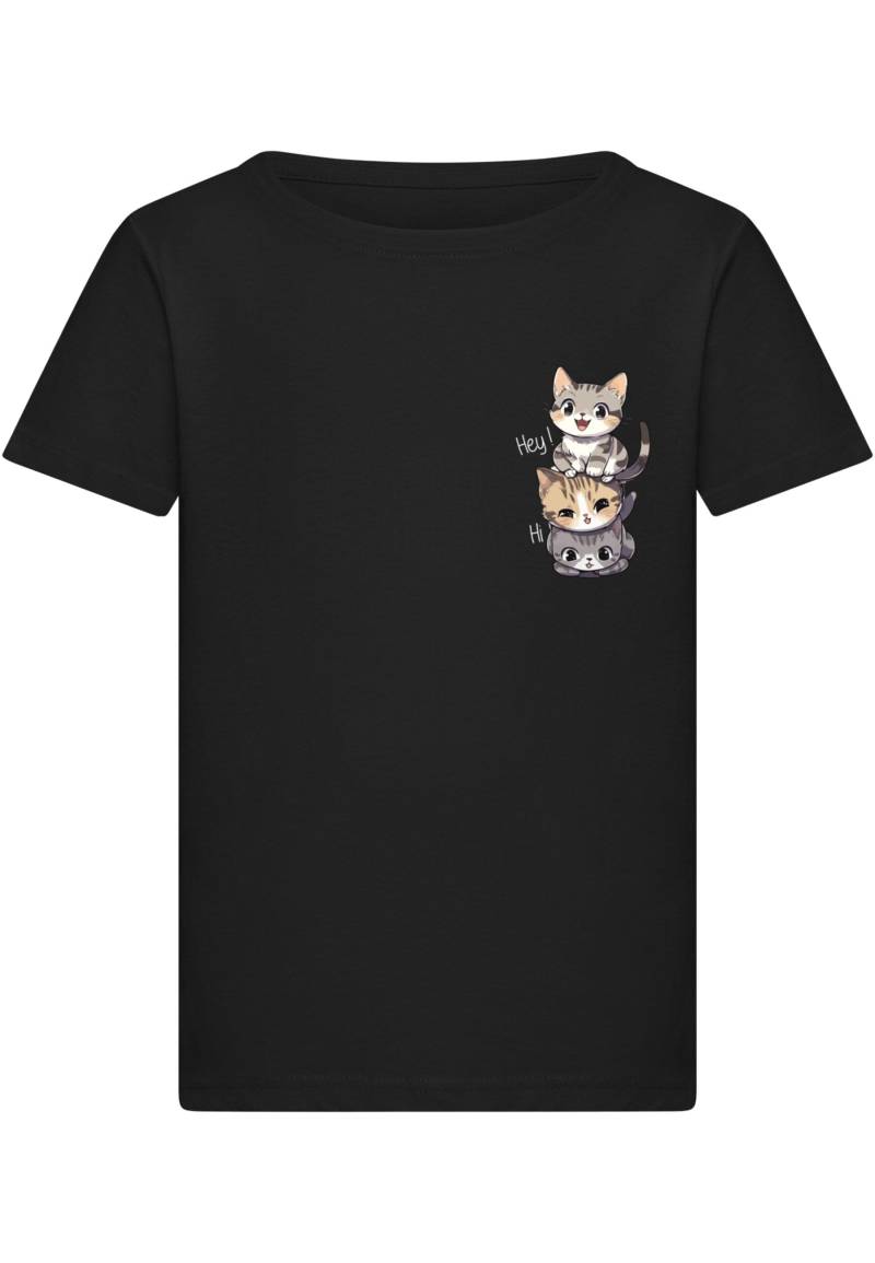 Merchcode T-Shirt "Merchcode Girls Hi Cats - T-Shirt" 1 Stk. von Merchcode