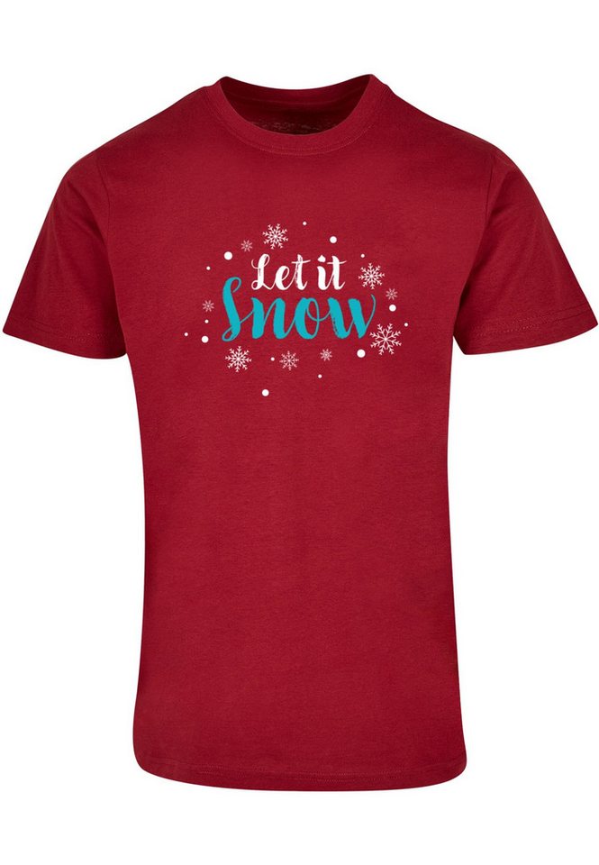 Merchcode T-Shirt Merchcode Herren Let it snow Basic Round Neck T-Shirt (1-tlg) von Merchcode