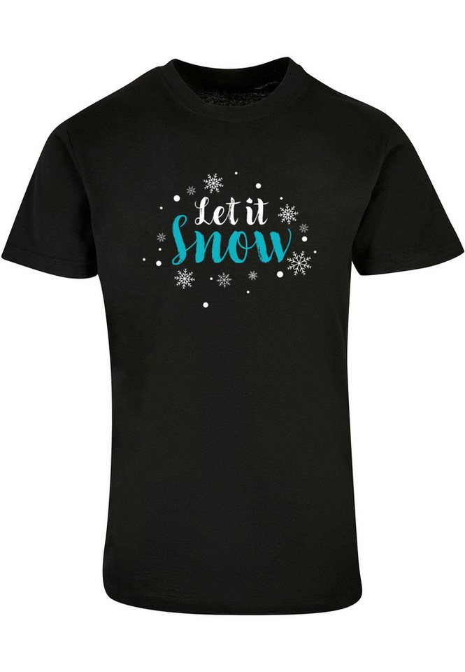 Merchcode T-Shirt Merchcode Herren Let it snow Basic Round Neck T-Shirt (1-tlg) von Merchcode