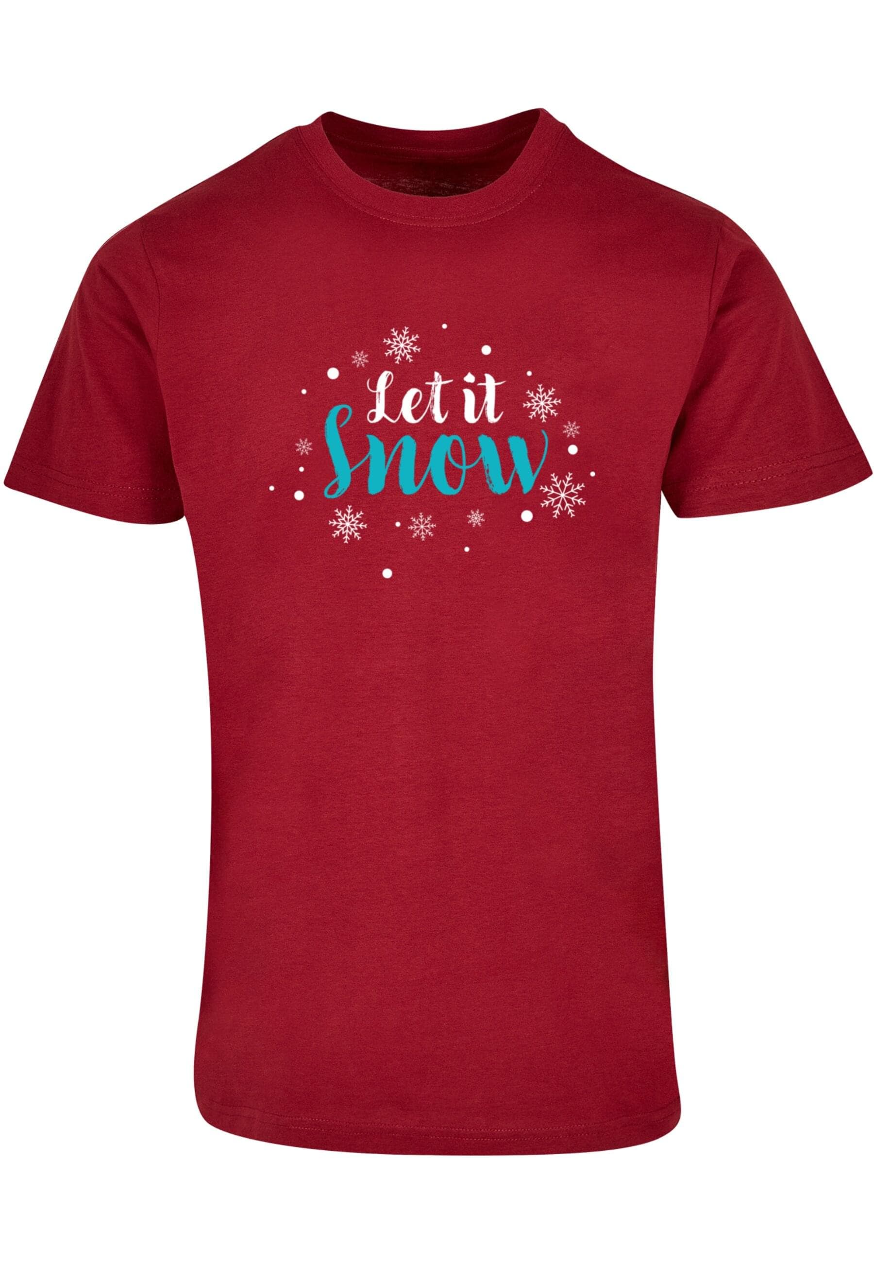 Merchcode T-Shirt "Merchcode Herren Let it snow Basic Round Neck T-Shirt", (1 tlg.) von Merchcode