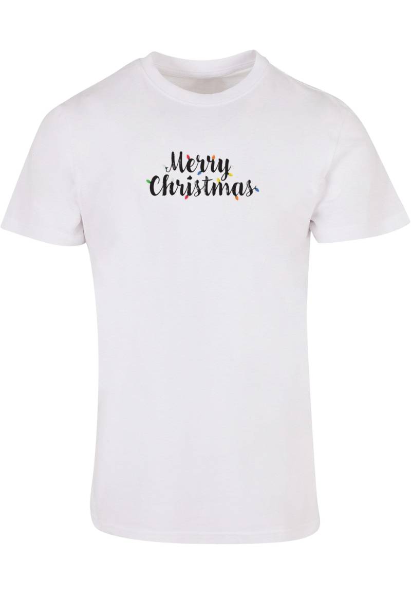 Merchcode T-Shirt "Merchcode Herren Merry Christmas Lights Basic Round Neck T-Shirt", (1 tlg.) von Merchcode