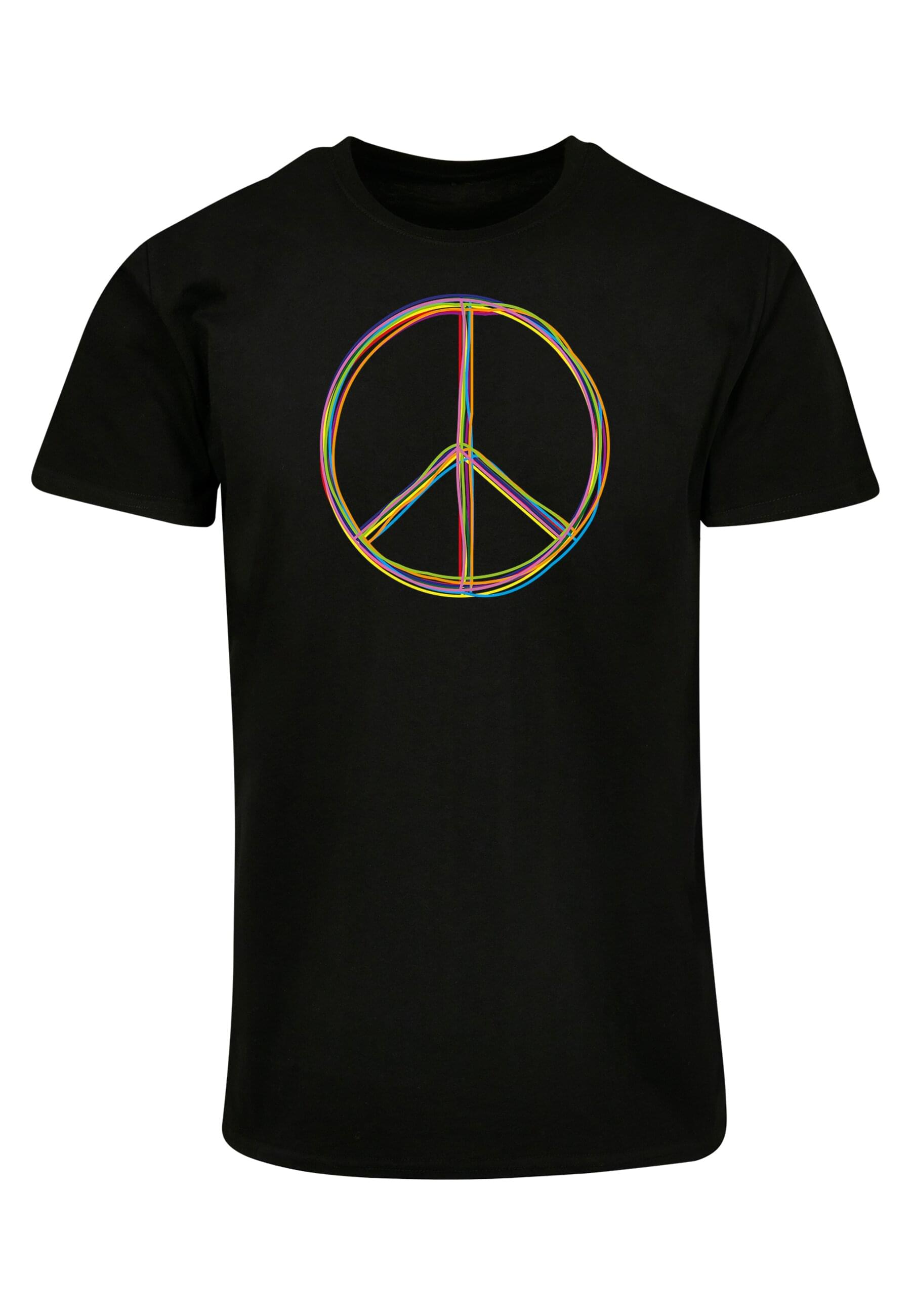 Merchcode T-Shirt "Merchcode Herren Peace Multicolor with Basic T-Shirt", (1 tlg.) von Merchcode