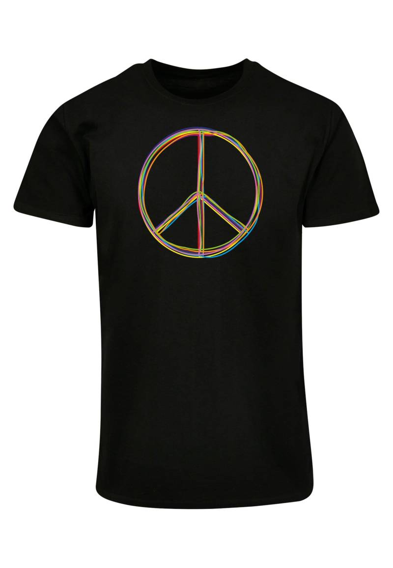 Merchcode T-Shirt "Merchcode Herren Peace Multicolor with Basic T-Shirt", (1 tlg.) von Merchcode