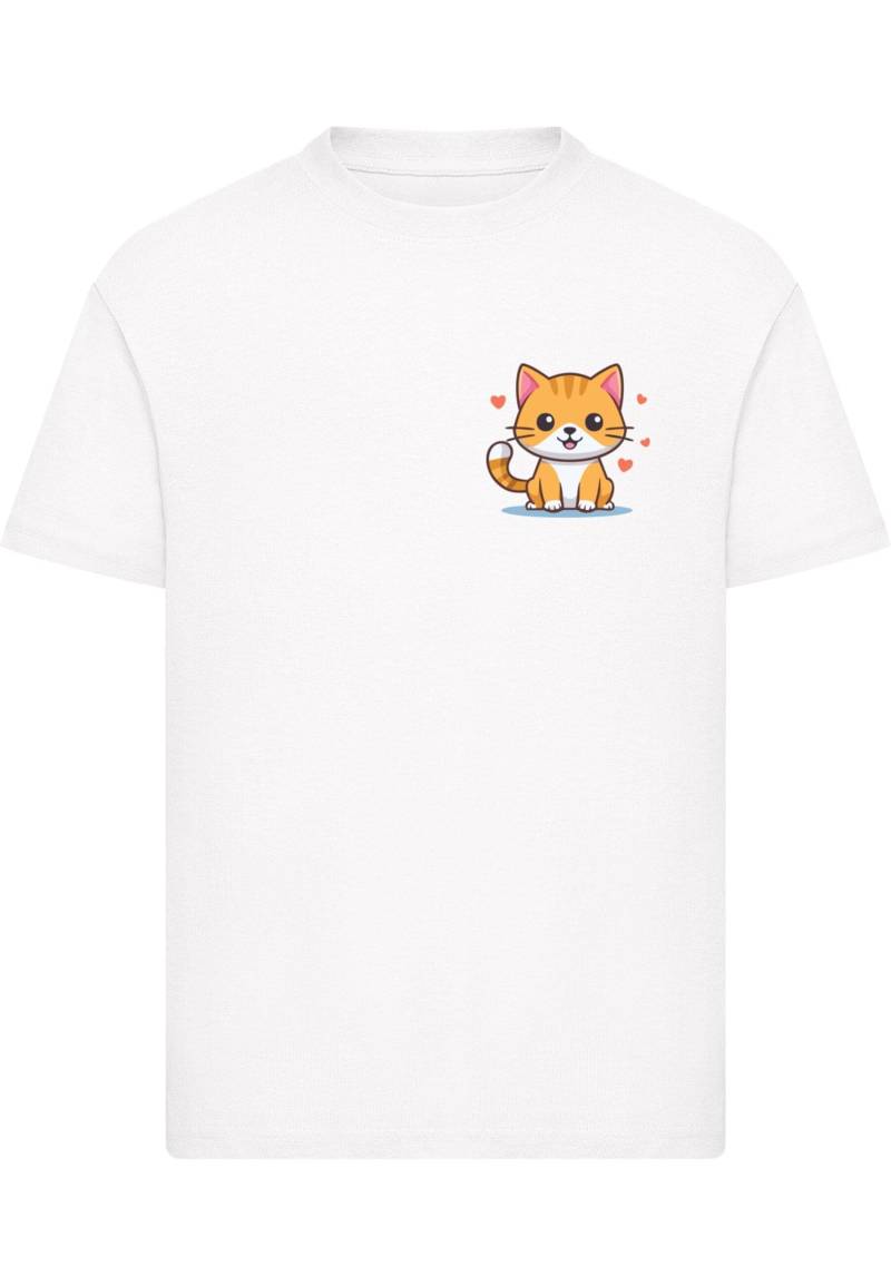 Merchcode T-Shirt "Merchcode Kids Cute Cat - Basic T-Shirt" 1 Stk. tlg. von Merchcode