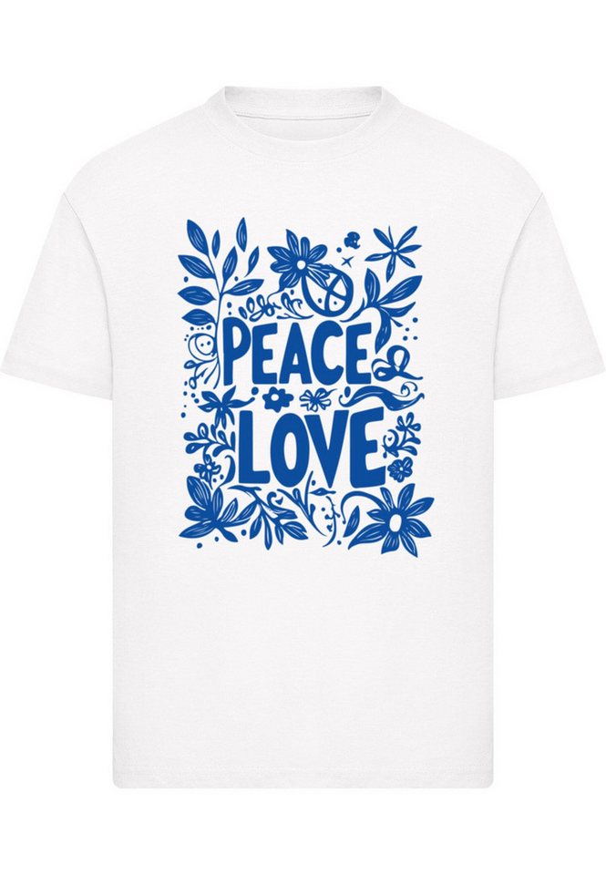 Merchcode T-Shirt Merchcode Kids Peace Love - Basic T-Shirt (1-tlg) von Merchcode