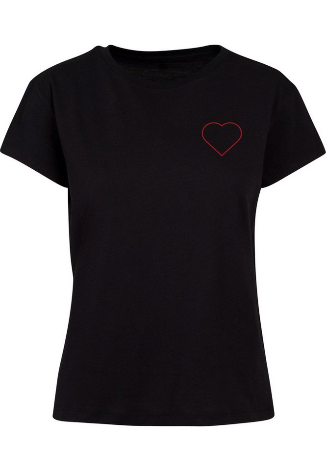 Merchcode T-Shirt Merchcode Ladies MHSS Herz Rot 2 T-Shirt (1-tlg) von Merchcode