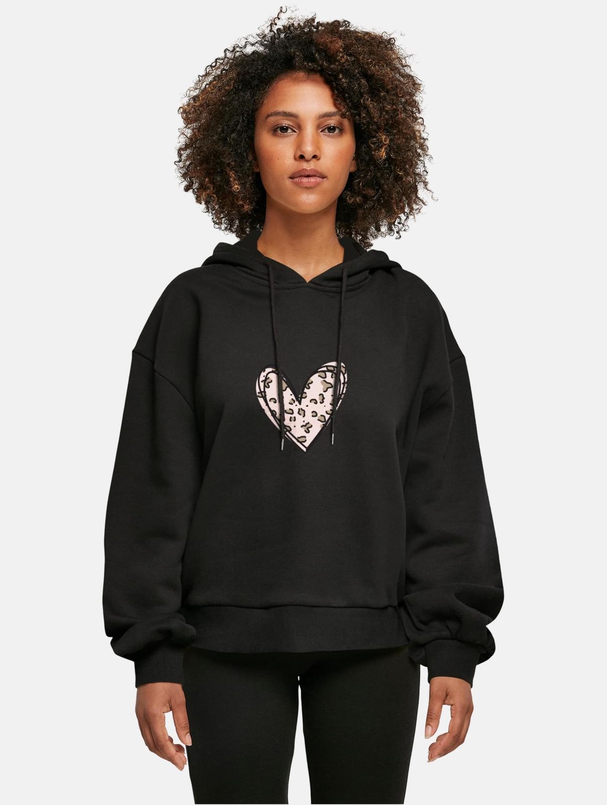 bequemer Merchcode Damen Hoodie 300 g/m² Schwarz von Merchcode