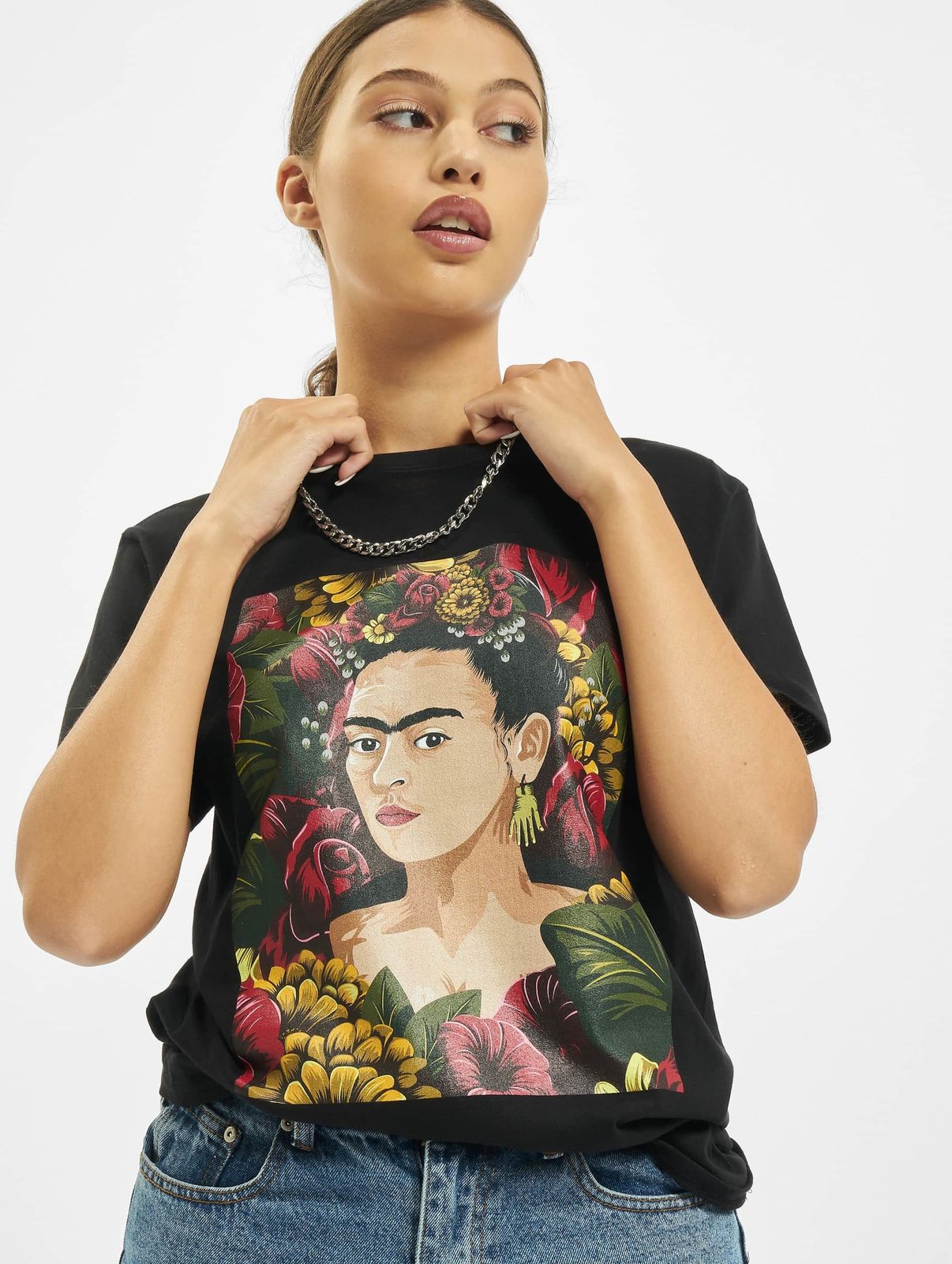 bequemes Merchcode Damen T-Shirt 160 g/m² mit Baumwolle Schwarz von Merchcode