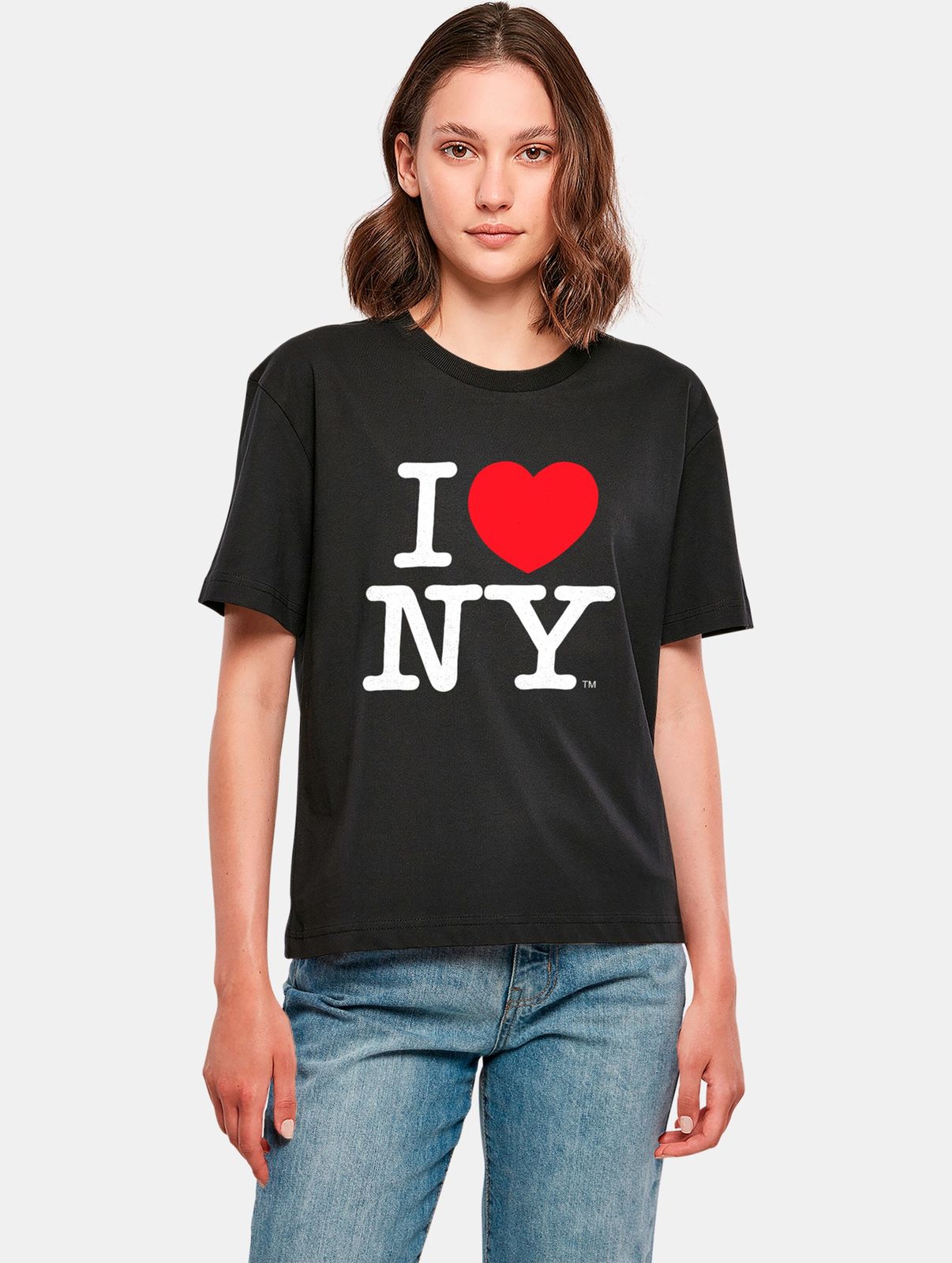 bequemes Merchcode Damen T-Shirt 200 g/m² mit Baumwolle Schwarz von Merchcode