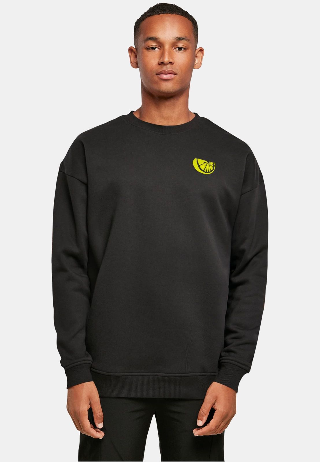 bequemes Merchcode Herren Sweatshirt 300 g/m² mit Baumwolle Schwarz von Merchcode
