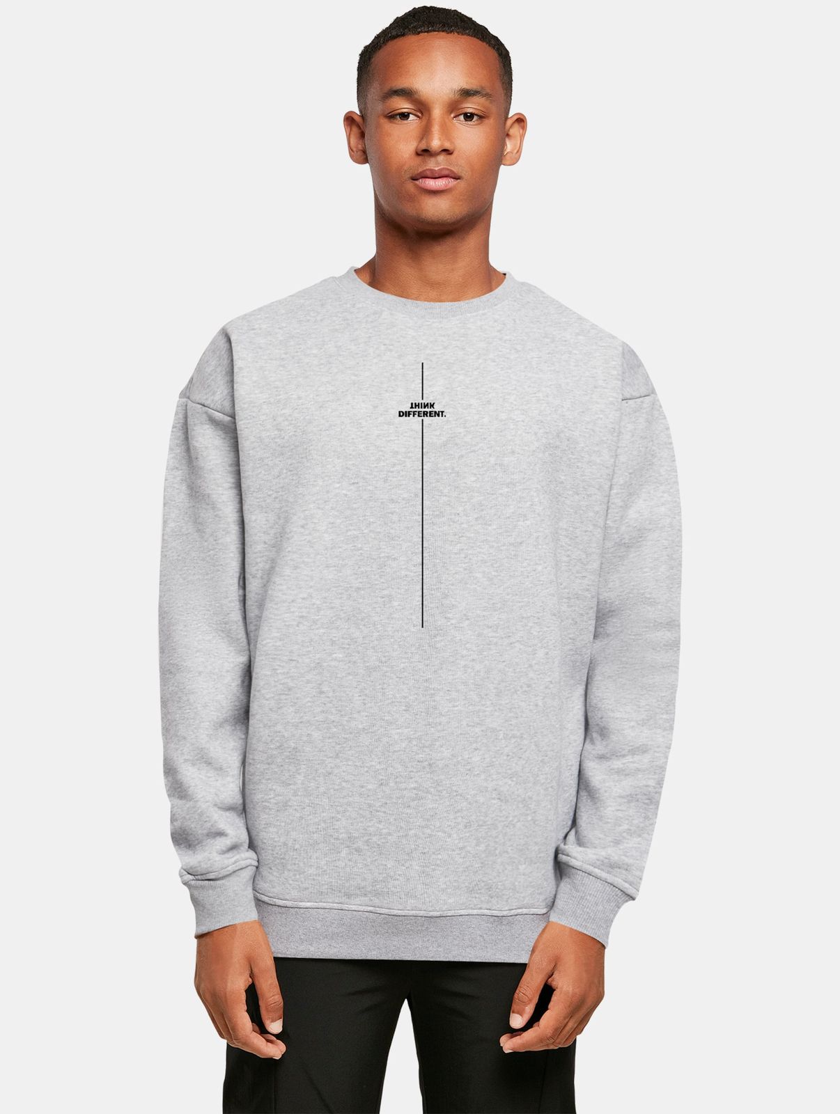 bequemes Merchcode Herren Sweatshirt Stretch 300 g/m² mit Baumwolle Grau von Merchcode