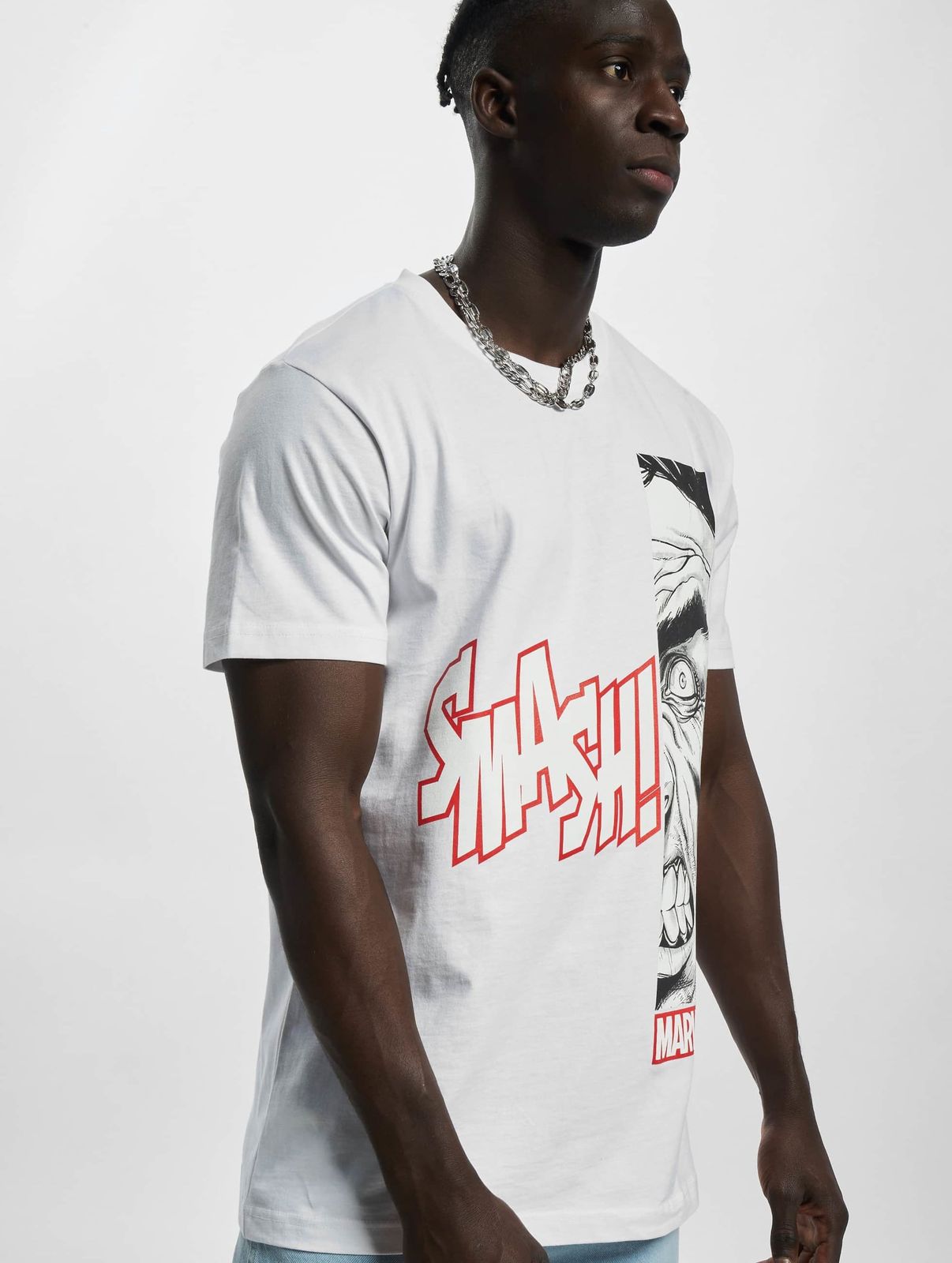 bequemes Merchcode Herren T-Shirt 180 g/m² mit Baumwolle Weiß von Merchcode