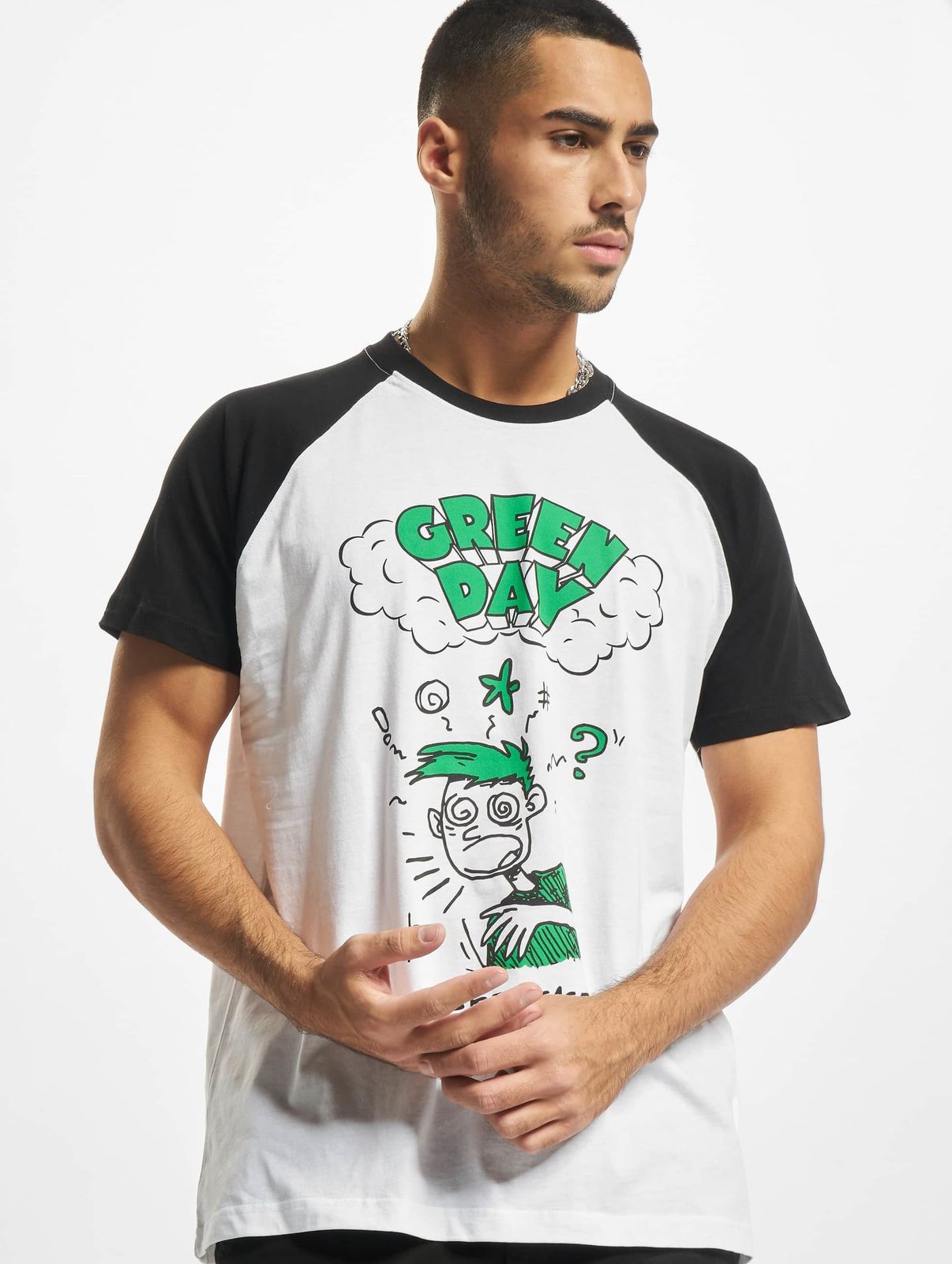 bequemes Merchcode Herren T-Shirt Weiß/Schwarz von Merchcode