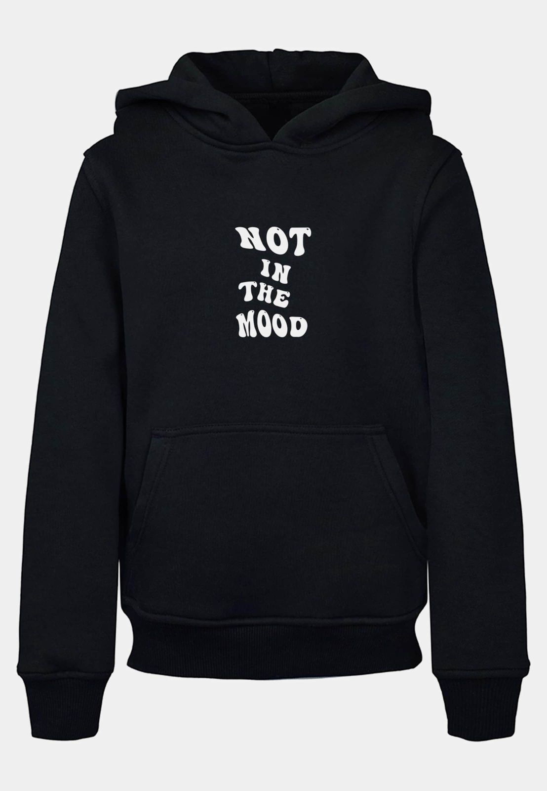 lässiger Merchcode Unisex Hoodie Rippbündchen Kapuze 300 g/m² mit Baumwolle Schwarz von Merchcode
