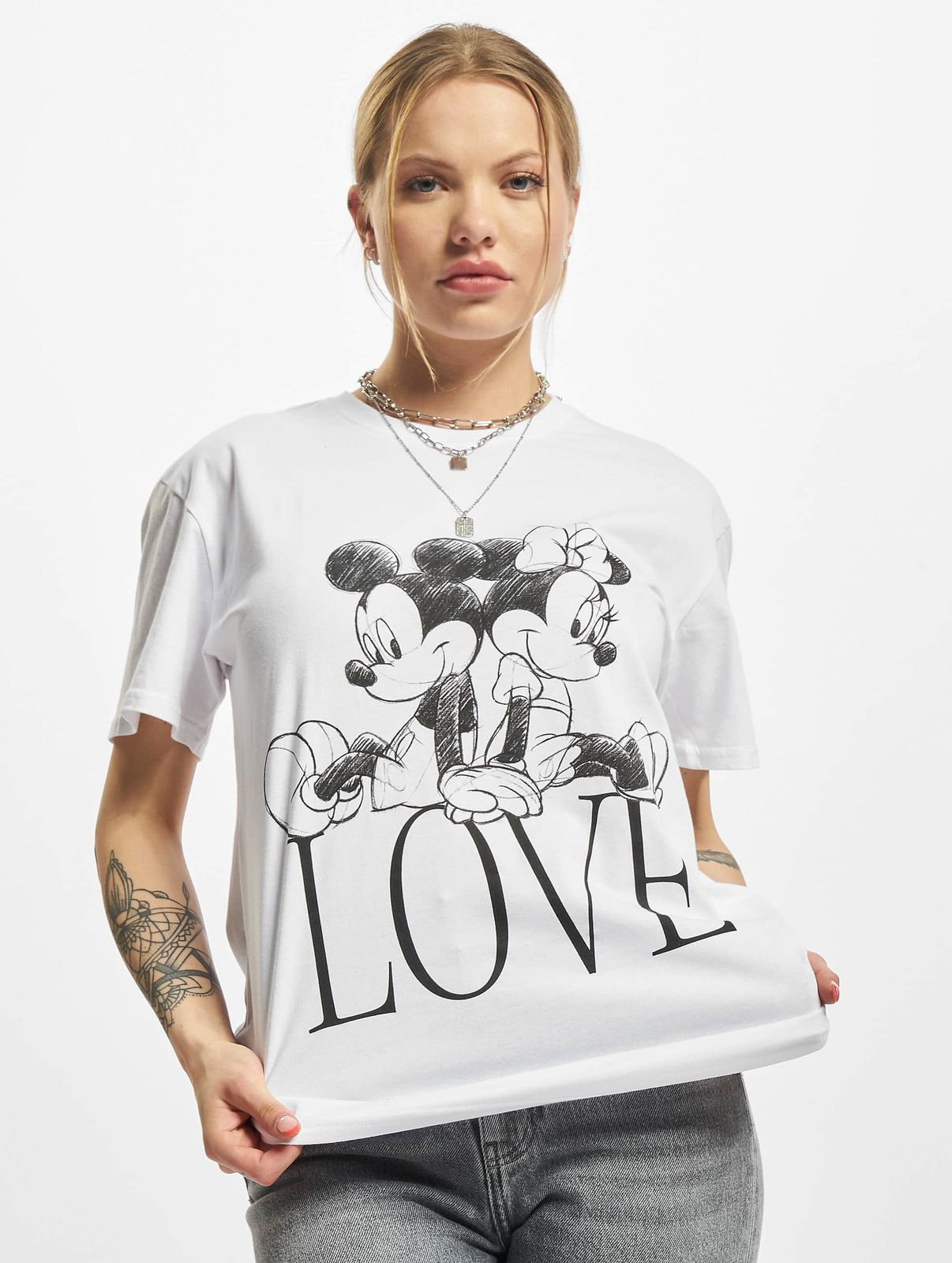 lässiges Merchcode Damen T-Shirt 160 g/m² mit Baumwolle Weiß von Merchcode
