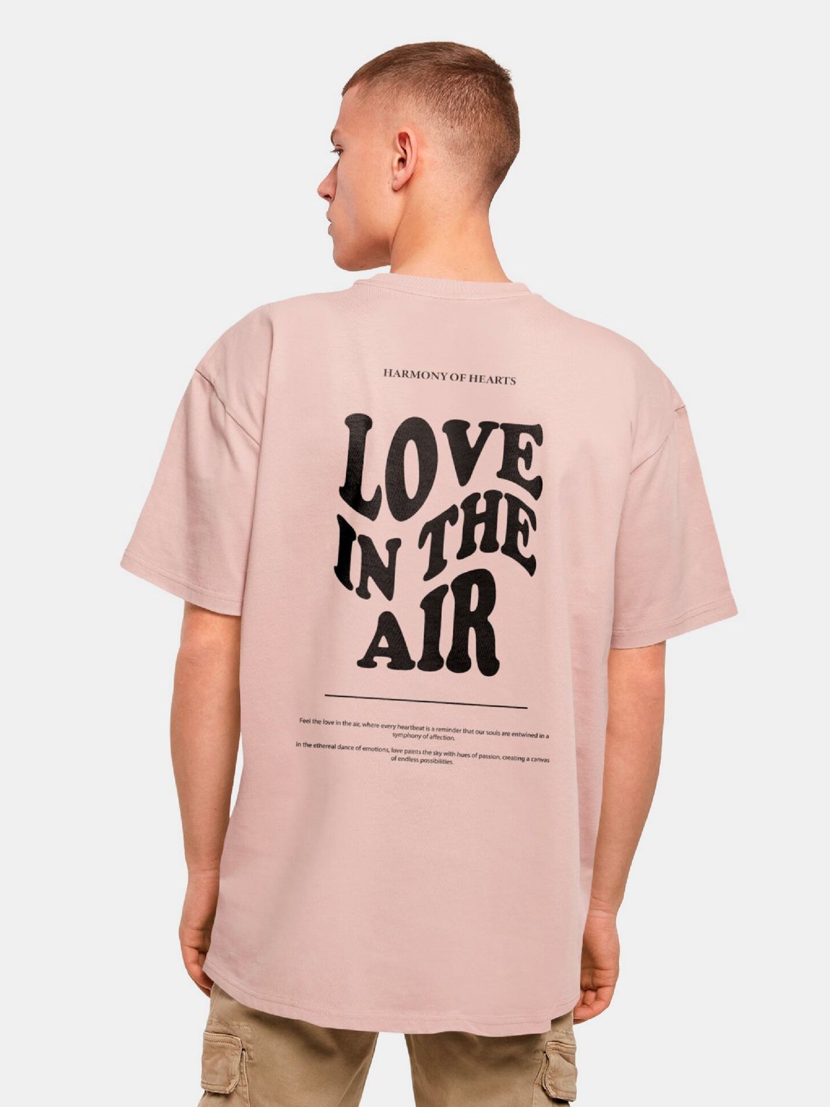 lässiges Merchcode Herren T-Shirt Oversize 240 g/m² mit Baumwolle Alt-Rosa von Merchcode