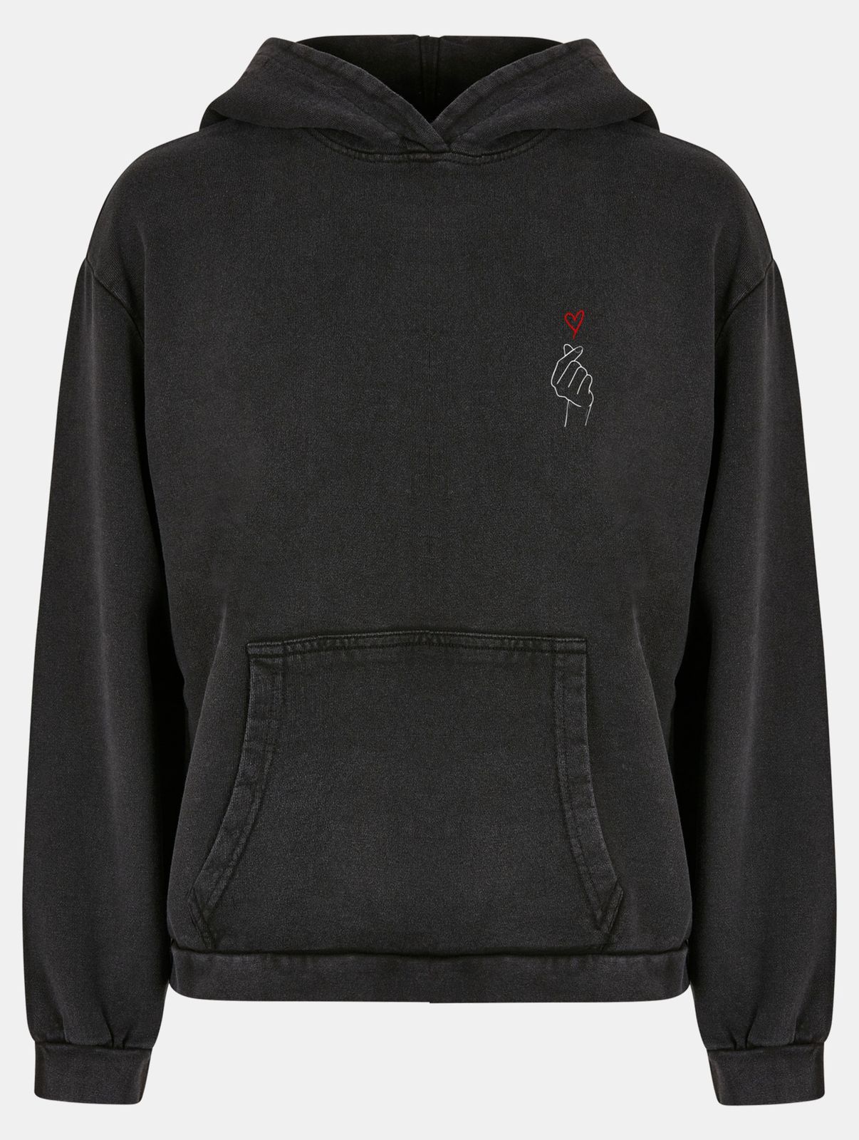 moderner Merchcode Damen Hoodie 300 g/m² mit Baumwolle Schwarz von Merchcode