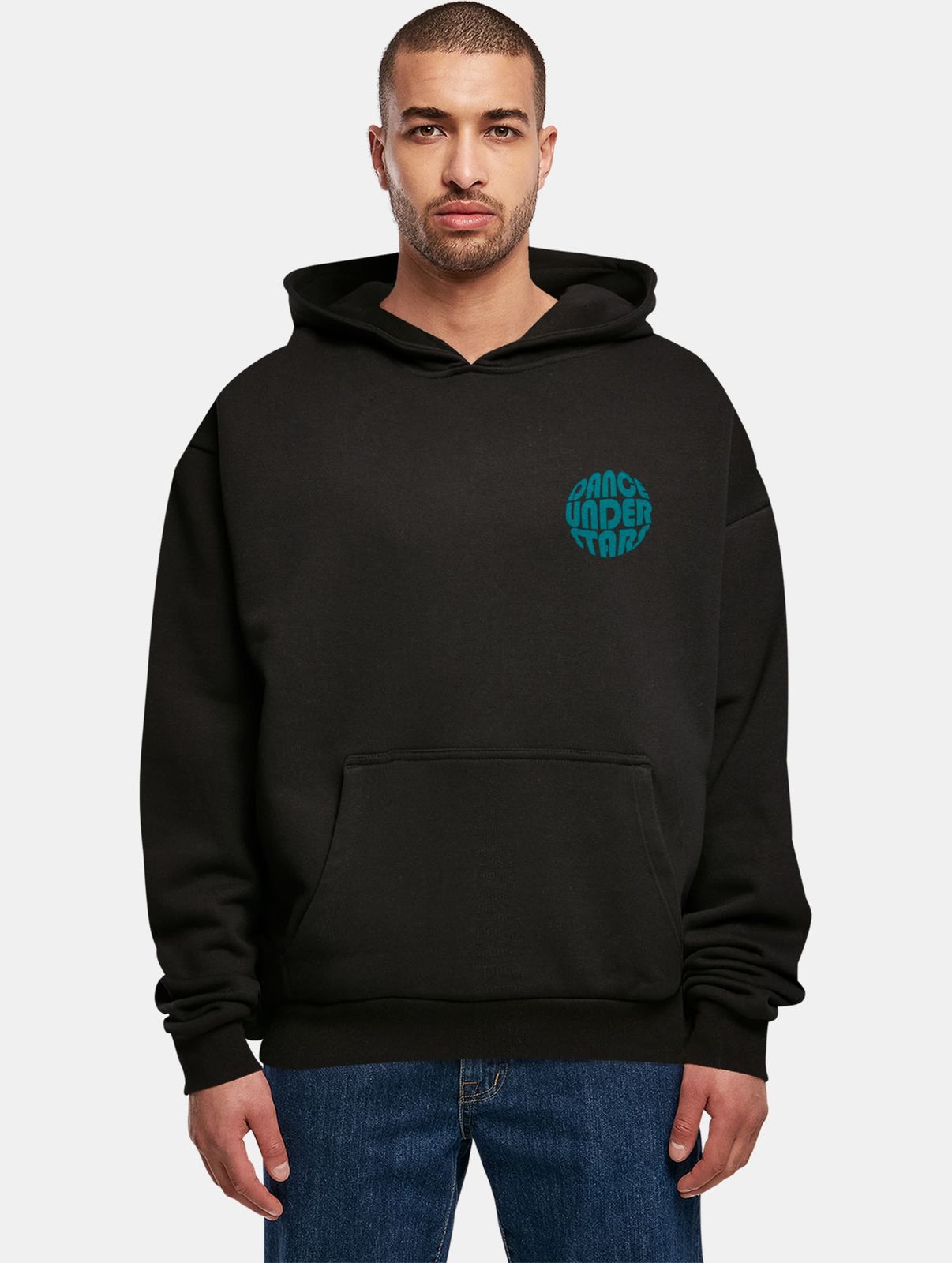 moderner Merchcode Herren Hoodie 460 g/m² mit Baumwolle Schwarz von Merchcode