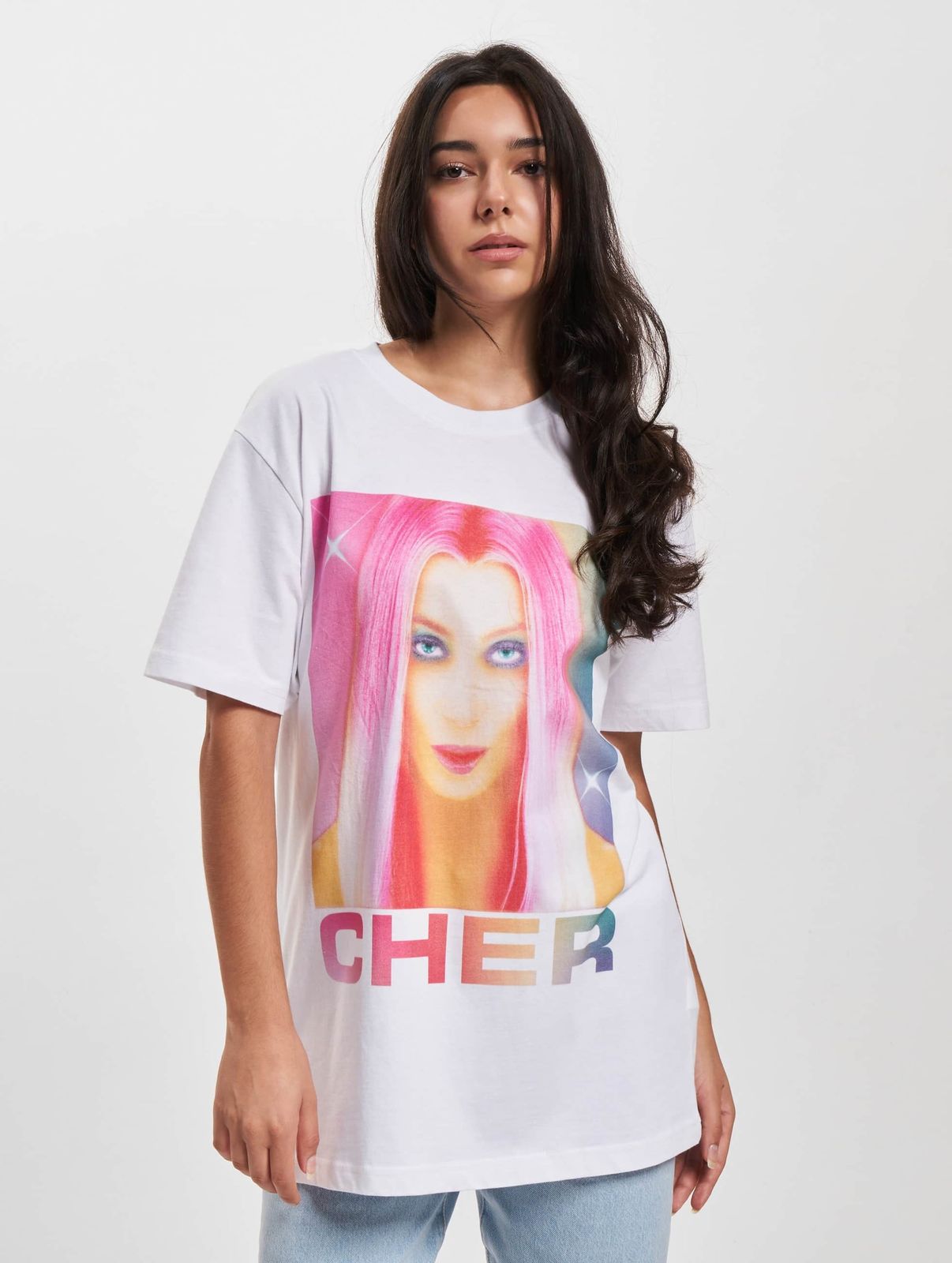 modernes Merchcode Damen T-Shirt 200 g/m² mit Baumwolle Weiß von Merchcode