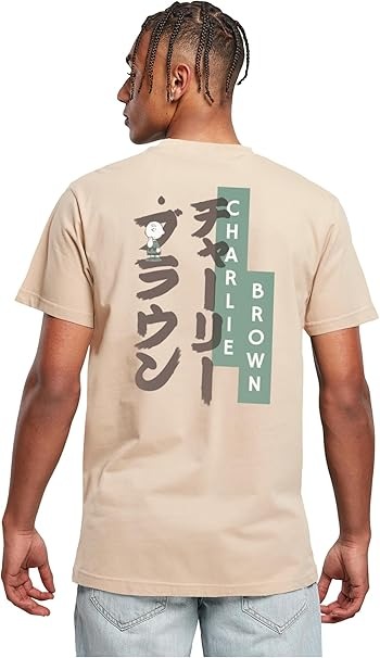 modernes Merchcode Herren T-Shirt 200 g/m² mit Baumwolle Beige von Merchcode