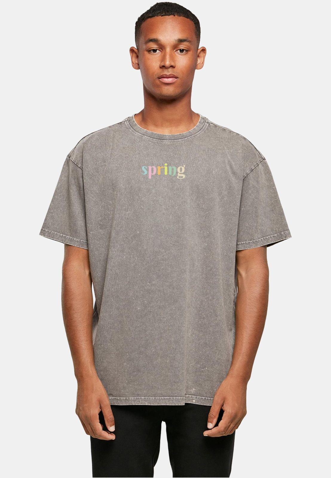 modernes Merchcode Herren T-Shirt 240 g/m² mit Baumwolle Grau von Merchcode