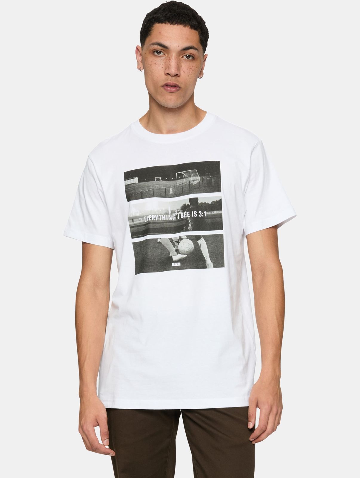 sportliches Merchcode Herren T-Shirt mit Baumwolle Weiß von Merchcode