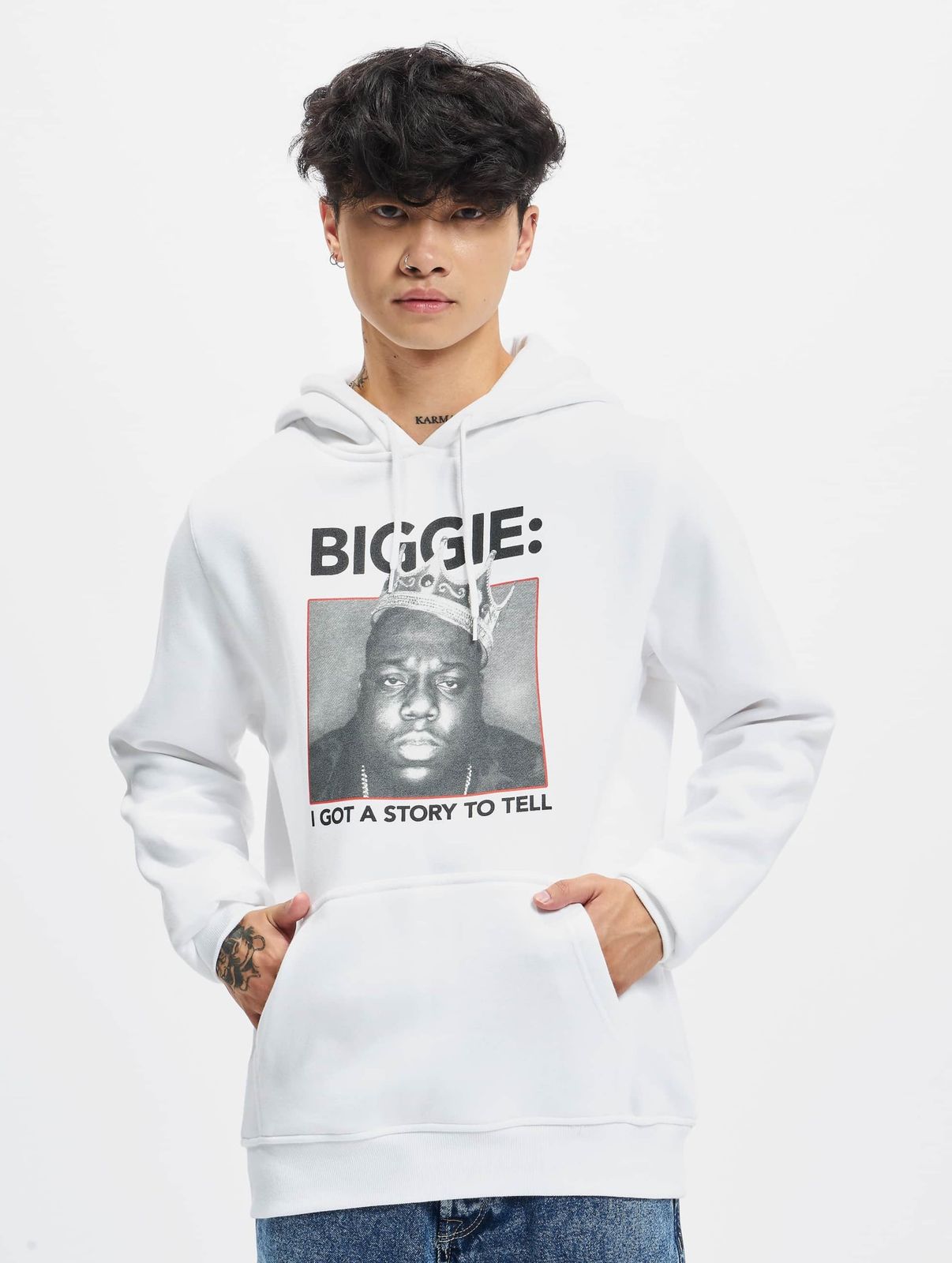 weicher Merchcode Herren Hoodie mit Baumwolle Weiß von Merchcode