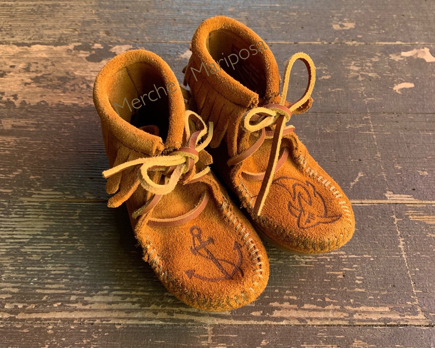 Kinder Jungen Mädchen Moccasin Stiefel Von Merche Mariposa von MercheMariposa