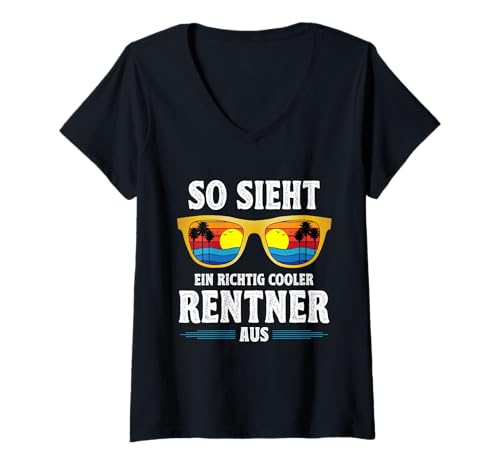 Damen Rente Rentner Rentnerin Reinteneintritt Ruhestand T-Shirt mit V-Ausschnitt Damen Rente Rentner Rentnerin Reinteneintritt Ruhestand T-Shirt mit V-Ausschnitt von Merchfun Renteneintritt Geschenke Männer